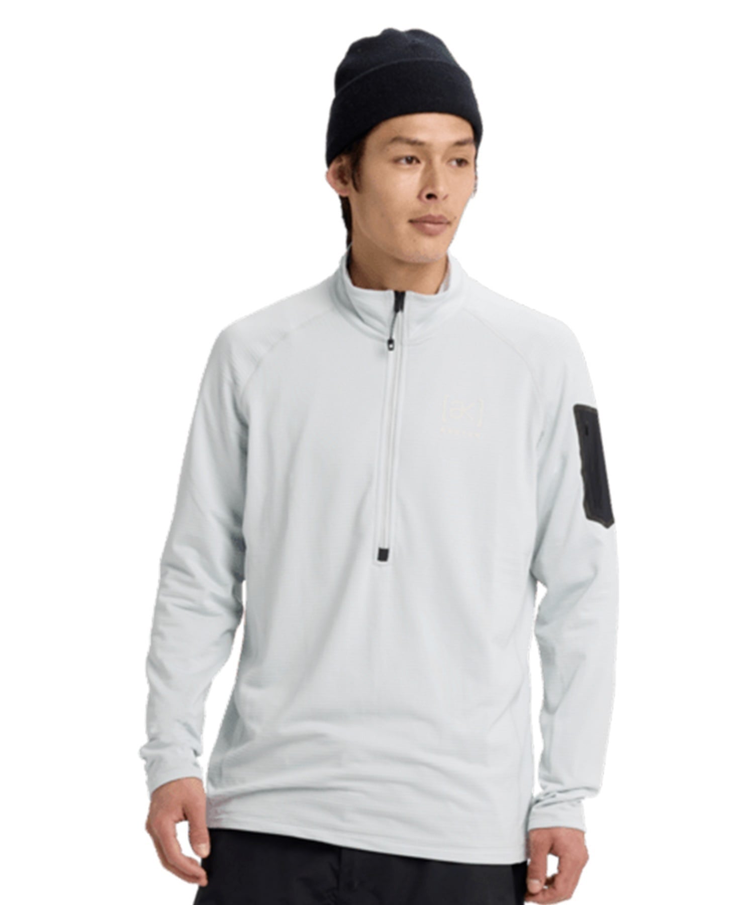 BURTON バートン エーケー Men's [ak] Helium Grid Fleece Half-Zip スノーボード ウェア インナー メンズ 25-26モデル 【2526】(TRUEBLACK-XXS)