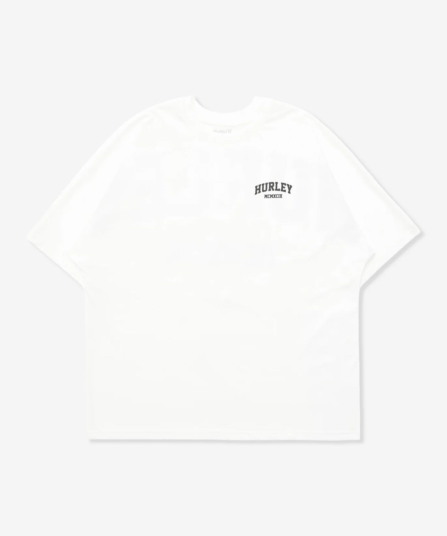 Hurley ハーレー ラッシュガード メンズ 半袖 Tシャツ バックプリント オーバーサイズ UVカット MUSS251035(WHT-M)