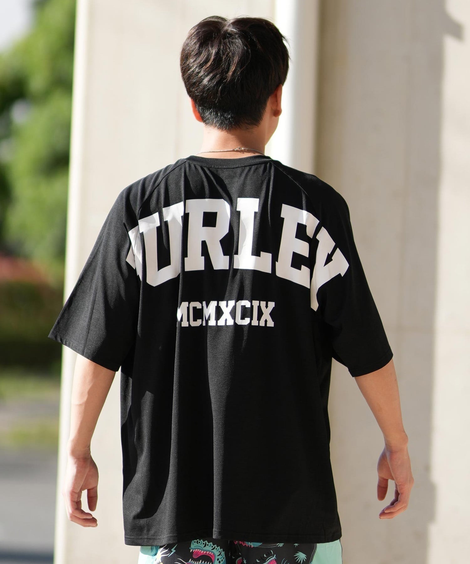 Hurley ハーレー ラッシュガード メンズ 半袖 Tシャツ バックプリント オーバーサイズ UVカット MUSS251035(WHT-M)