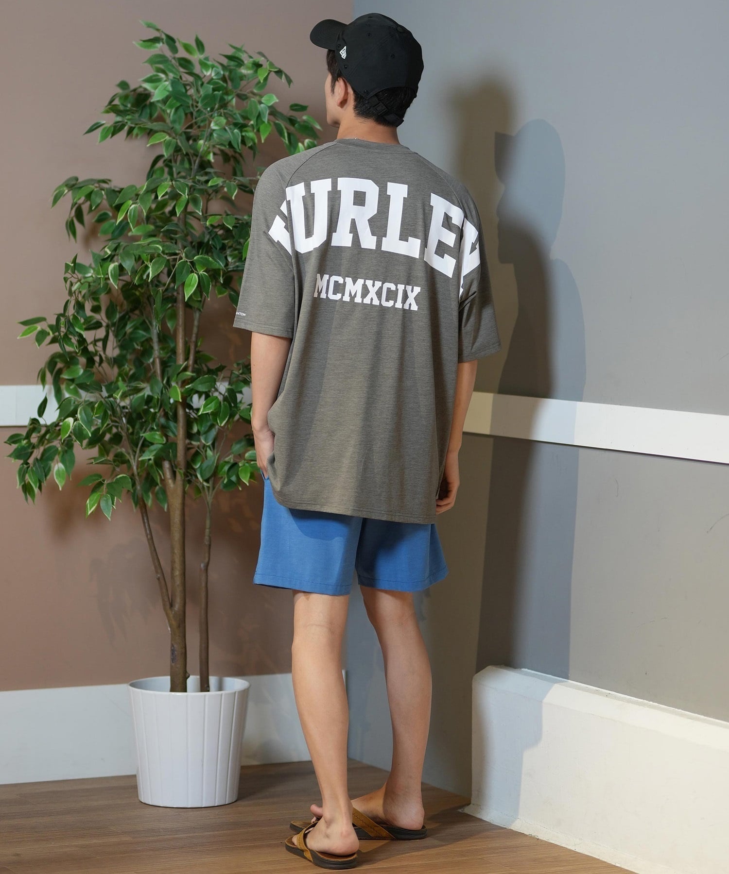 Hurley ハーレー ラッシュガード メンズ 半袖 Tシャツ バックプリント オーバーサイズ UVカット MUSS251035(WHT-M)