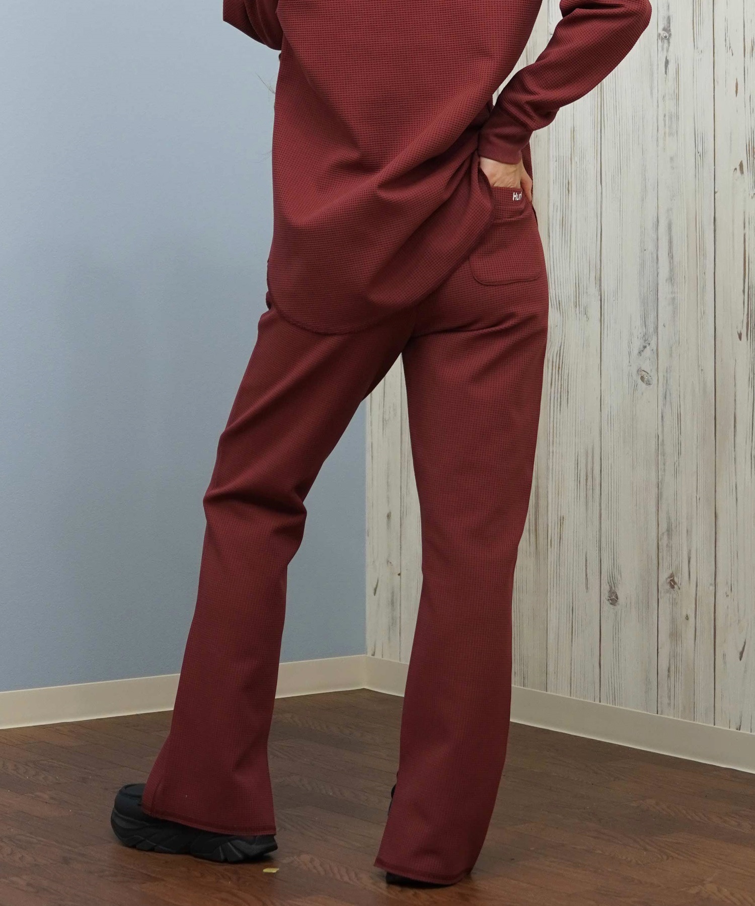 Hurley ハーレー ロングパンツ レディース サーマル ワッフル素材 ロゴ ワンポイント セットアップ対応 THERMAL PANTS WCPT252049(OWHT-M)