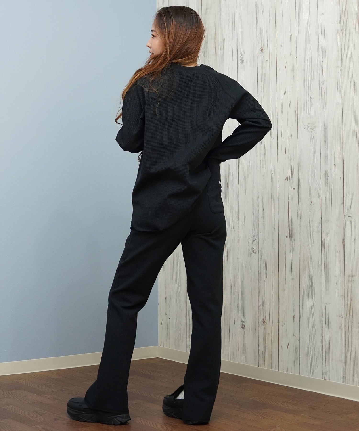 Hurley ハーレー ロングパンツ レディース サーマル ワッフル素材 ロゴ ワンポイント セットアップ対応 THERMAL PANTS WCPT252049(OWHT-M)