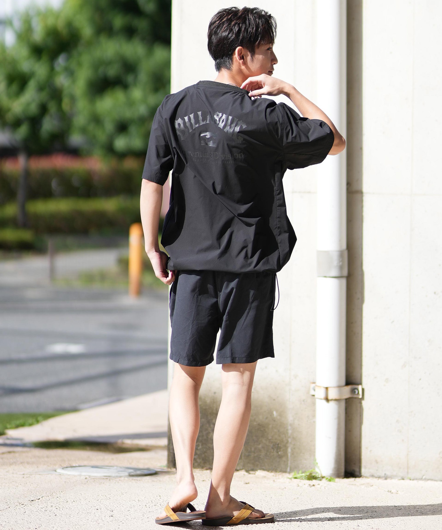 BILLABONG ビラボン 水着 トランクス メンズ ボードショーツ サーフパンツ ワンポイント ロゴ 16インチ 水陸両用 BF011-530(BLK-S)