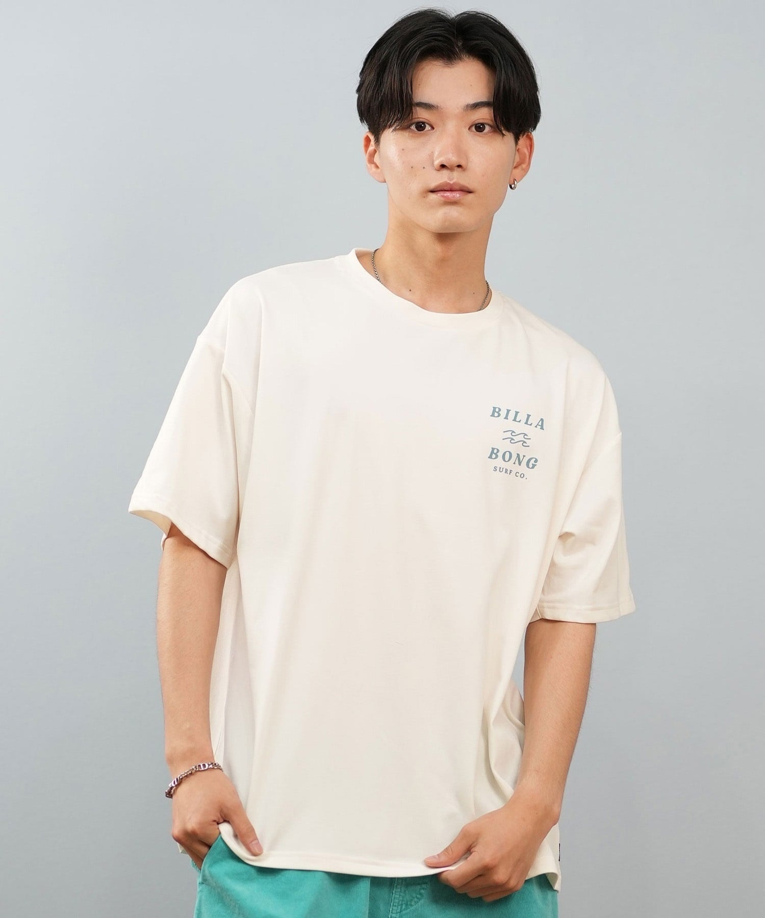 BILLABONG ビラボン 水着 ラッシュガード 半袖 Tシャツ メンズ 水陸両用 UVカット ワイドフィット BF01A-863(ASH-M)