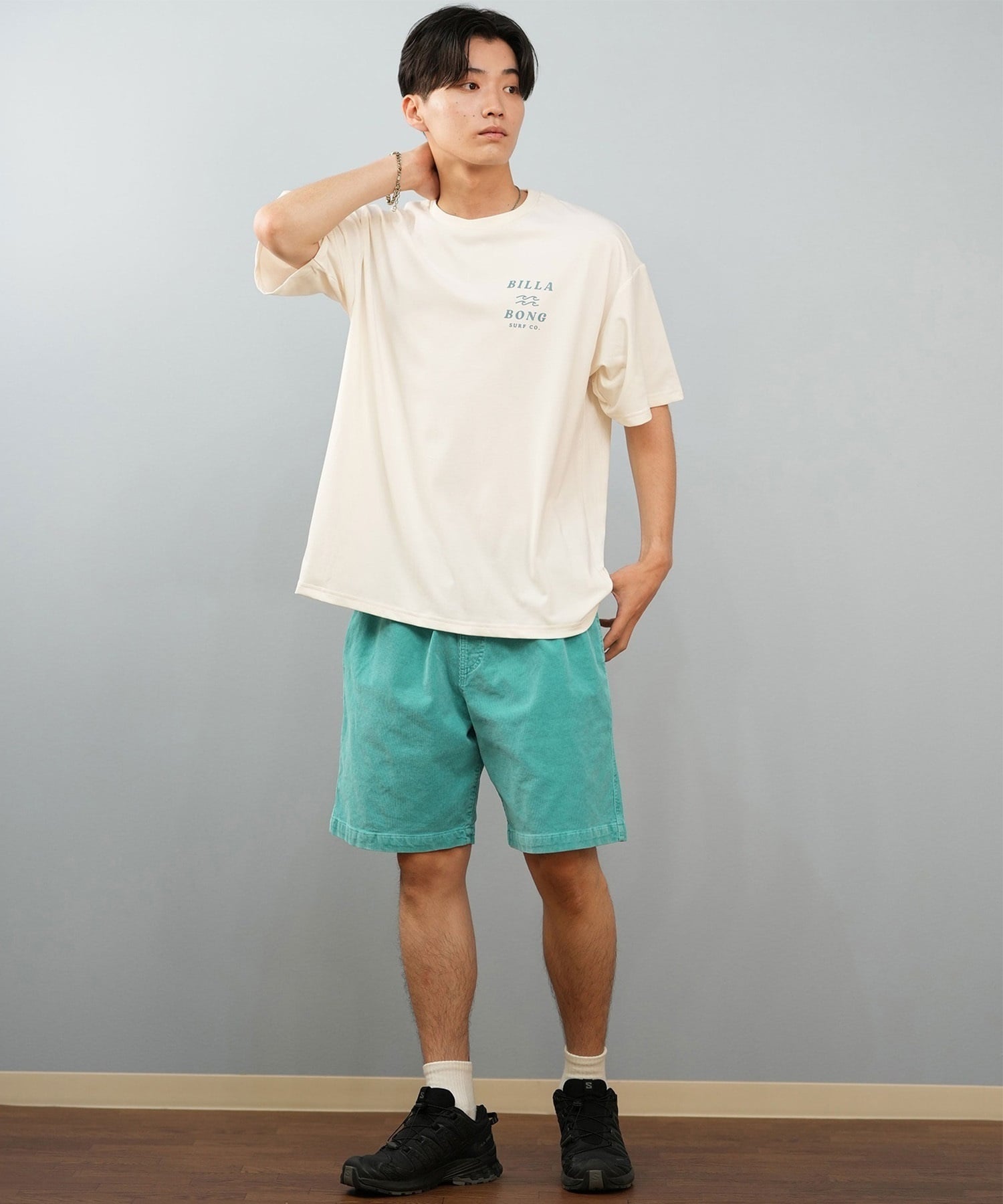 BILLABONG ビラボン 水着 ラッシュガード 半袖 Tシャツ メンズ 水陸両用 UVカット ワイドフィット BF01A-863(ASH-M)