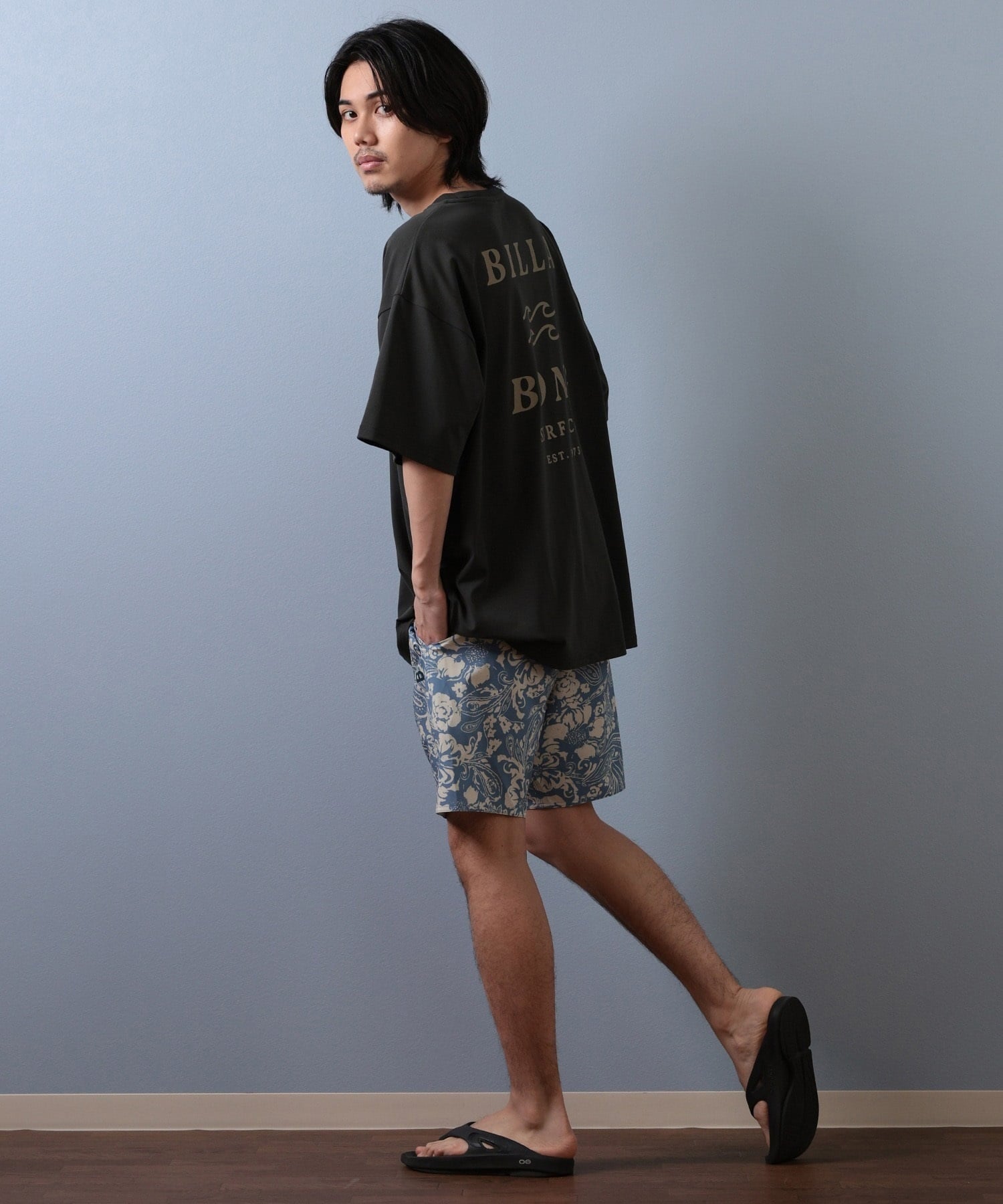 BILLABONG ビラボン 水着 ラッシュガード 半袖 Tシャツ メンズ 水陸両用 UVカット ワイドフィット BF01A-863(ASH-M)