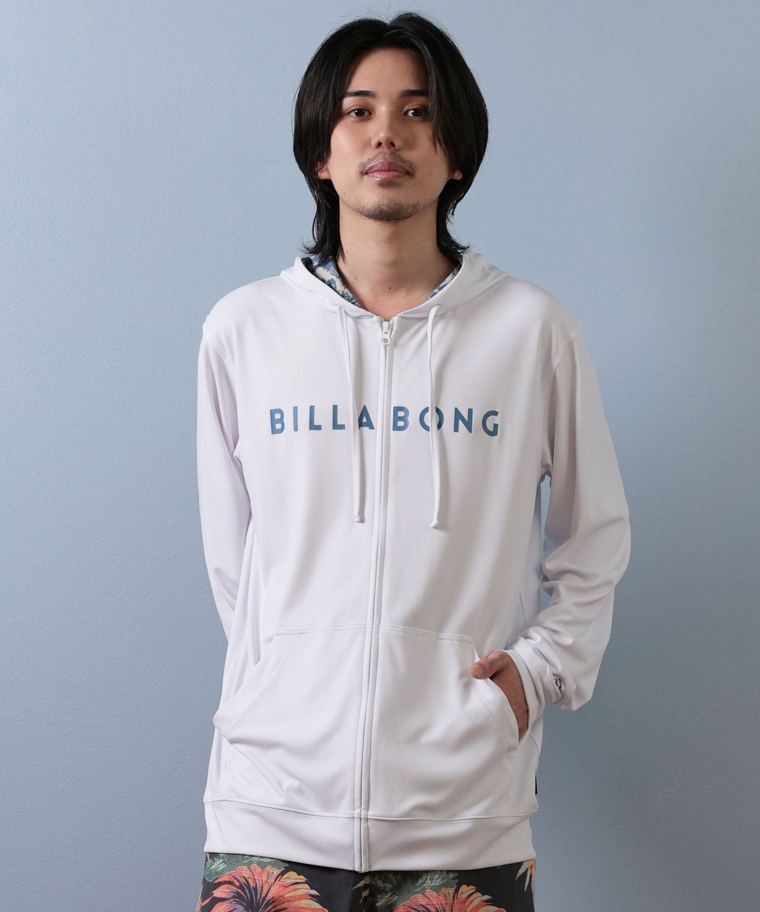 BILLABONG ビラボン 水着 ラッシュガード ジップアップ パーカー メンズ 長袖 ロゴ UVカット BF01A-852(BLK-S)