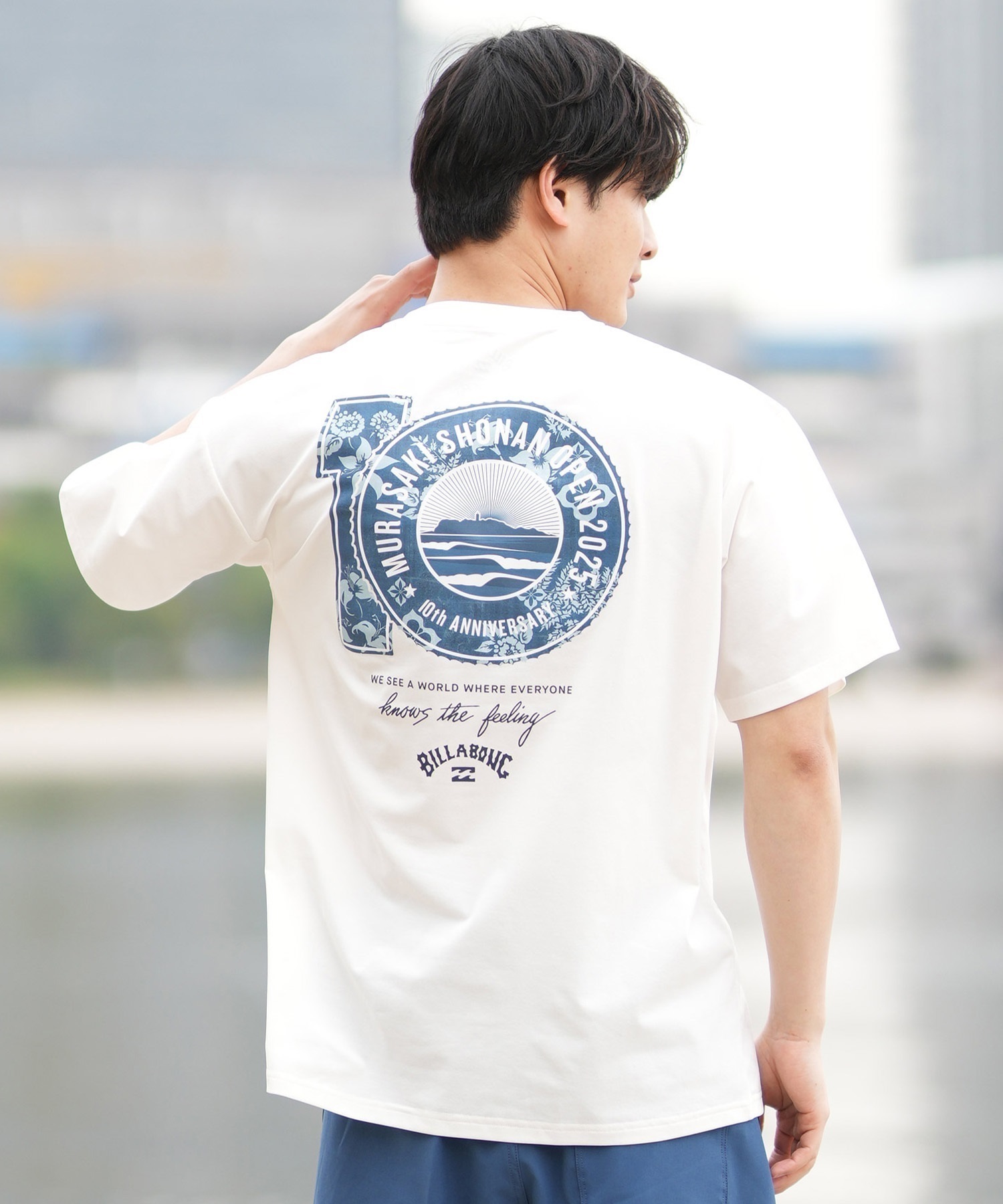 BILLABONG ビラボン 半袖 Tシャツ メンズ SHONAN OPEN SURFFLEX UVケアラッシュガード BF01A-U08 湘南オープン限定商品(BLK-S)