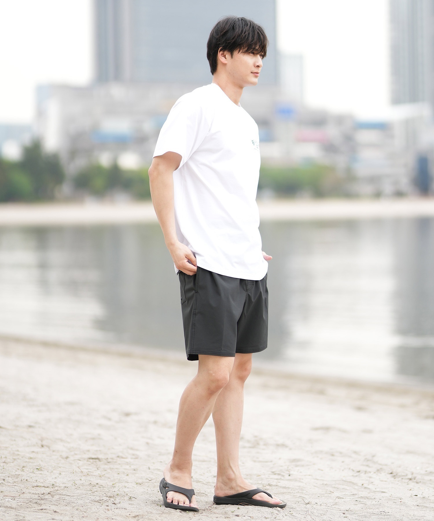 BILLABONG ビラボン 半袖 Tシャツ メンズ SHONAN OPEN SURFFLEX UVケアラッシュガード BF01A-U08 湘南オープン限定商品(BLK-S)