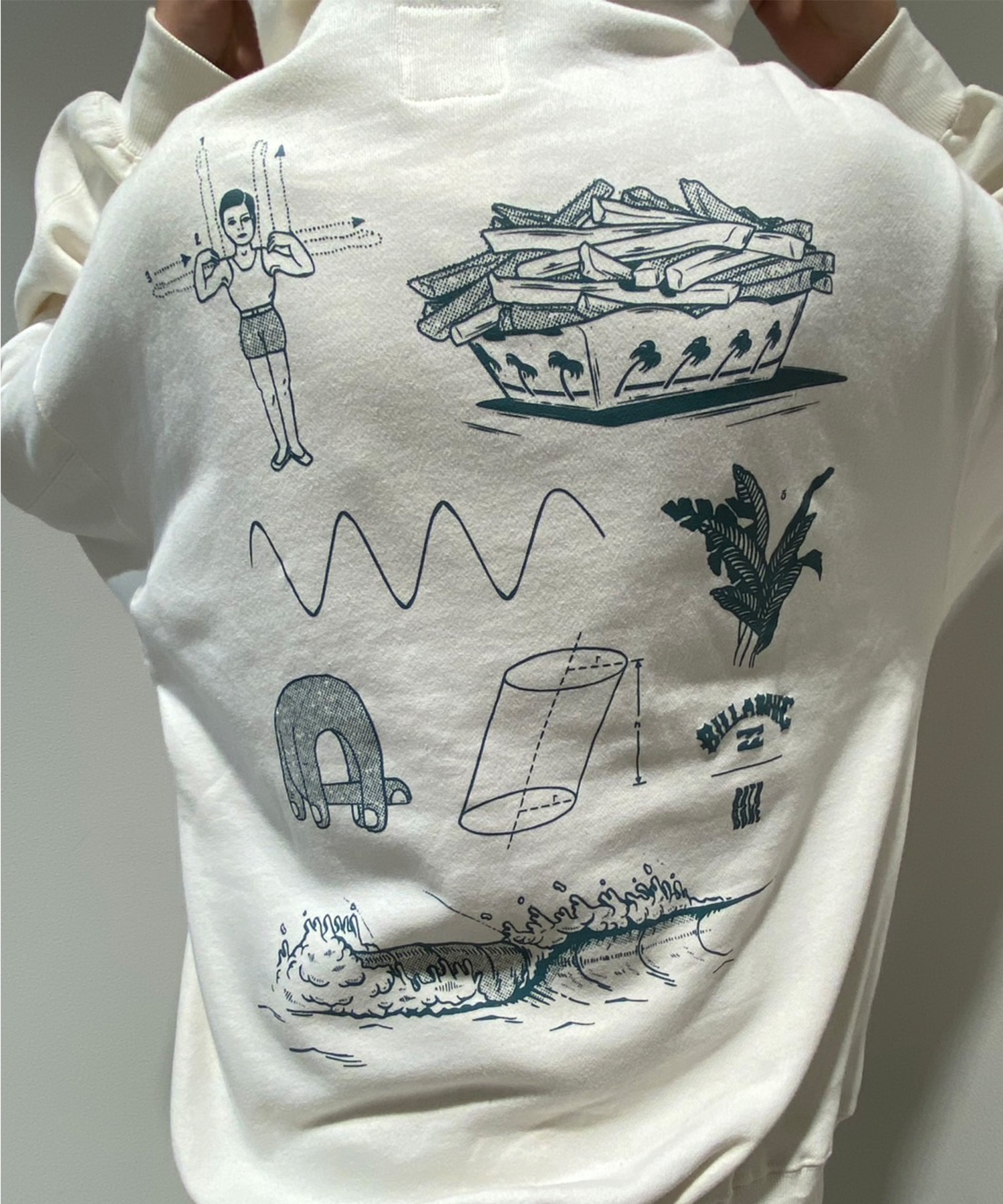 BILLABONG ビラボン パーカー プルオーバー レディース スウェット フーディー バックプリント 裏毛 BF013-013(OFW-M)