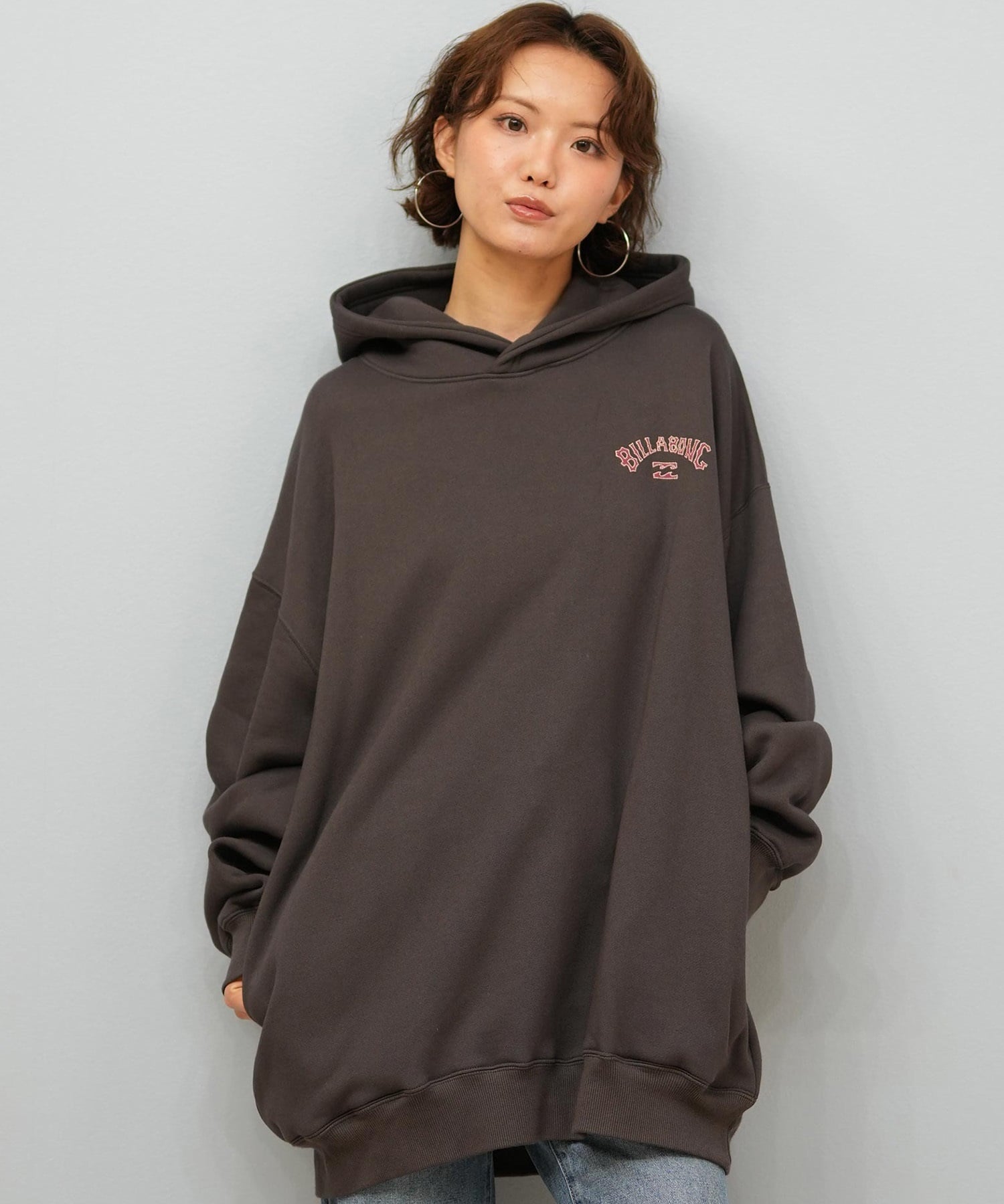 BILLABONG ビラボン プルオーバー パーカー レディース オーバーサイズ バックプリント 裏起毛 BF014-016(OFB-M)