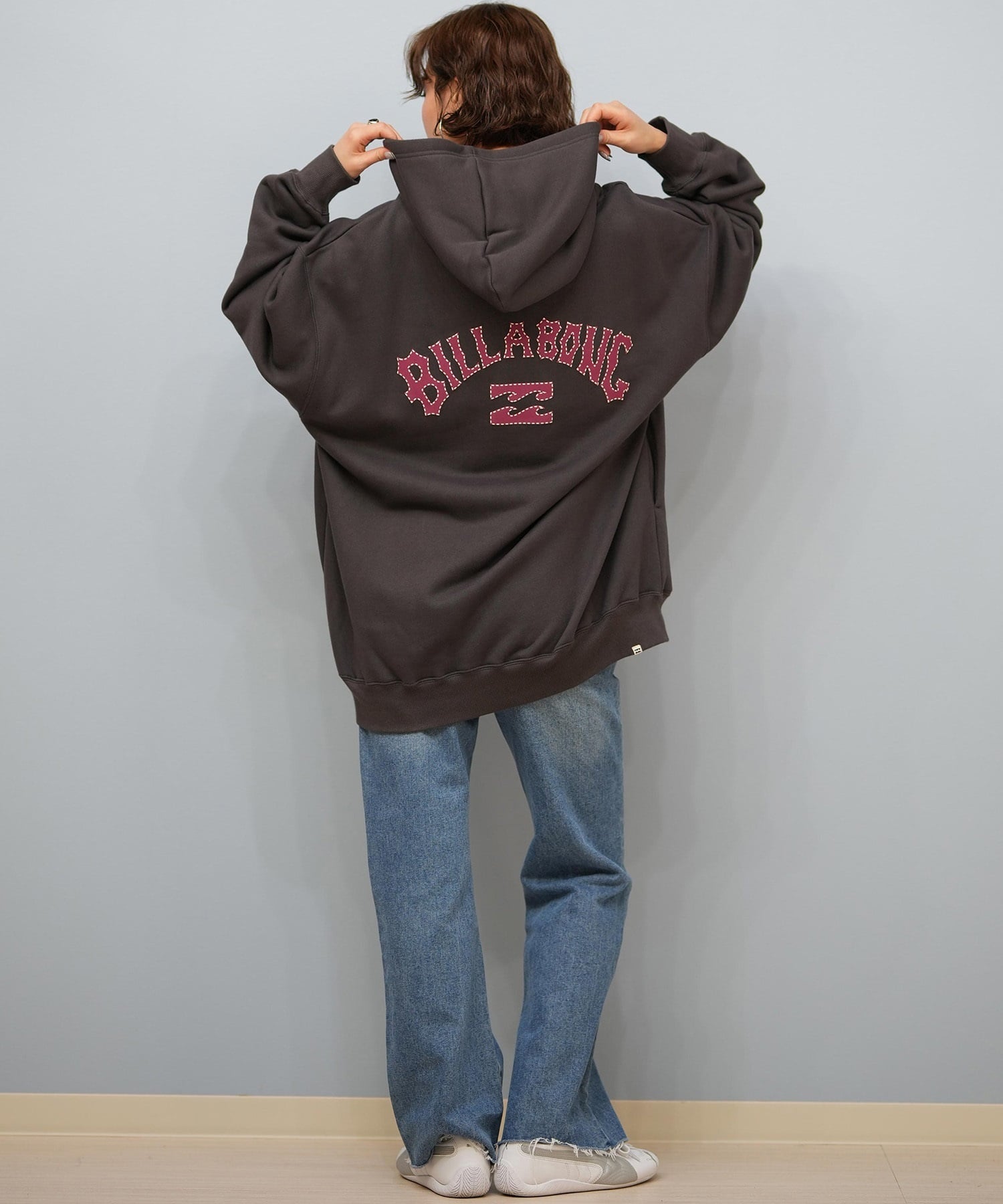 BILLABONG ビラボン プルオーバー パーカー レディース オーバーサイズ バックプリント 裏起毛 BF014-016(OFB-M)