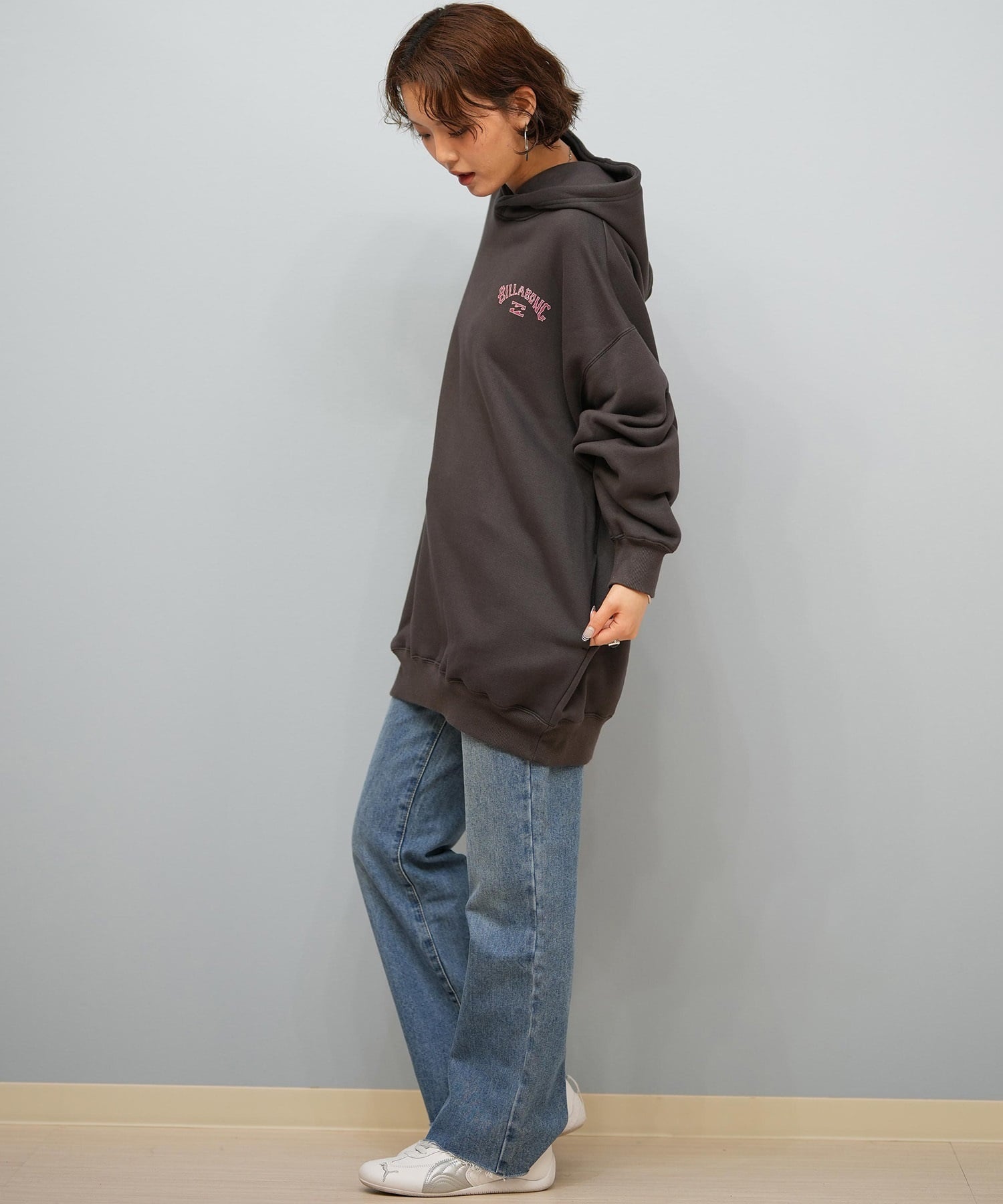 BILLABONG ビラボン プルオーバー パーカー レディース オーバーサイズ バックプリント 裏起毛 BF014-016(OFB-M)