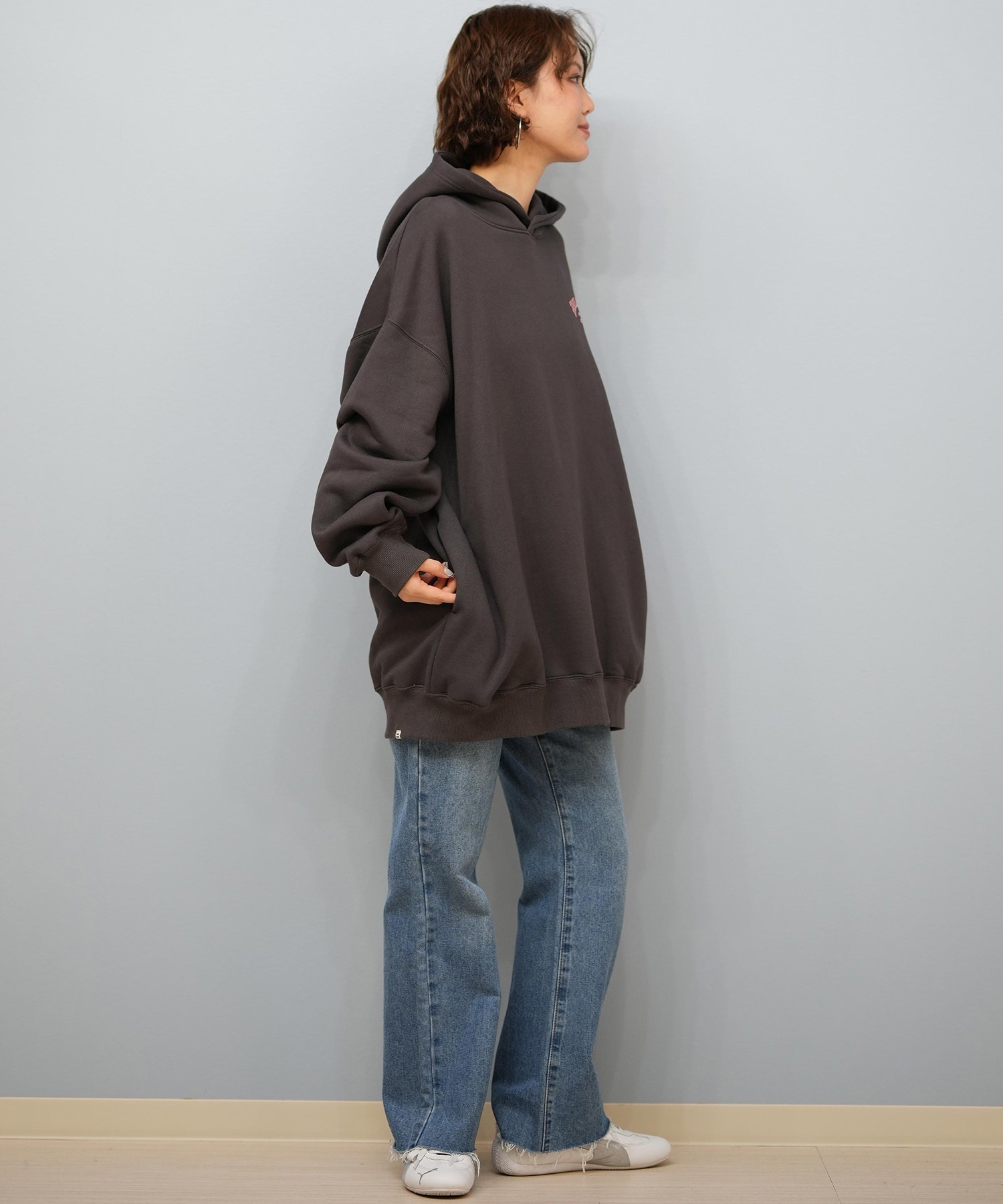 BILLABONG ビラボン プルオーバー パーカー レディース オーバーサイズ バックプリント 裏起毛 BF014-016(OFB-M)