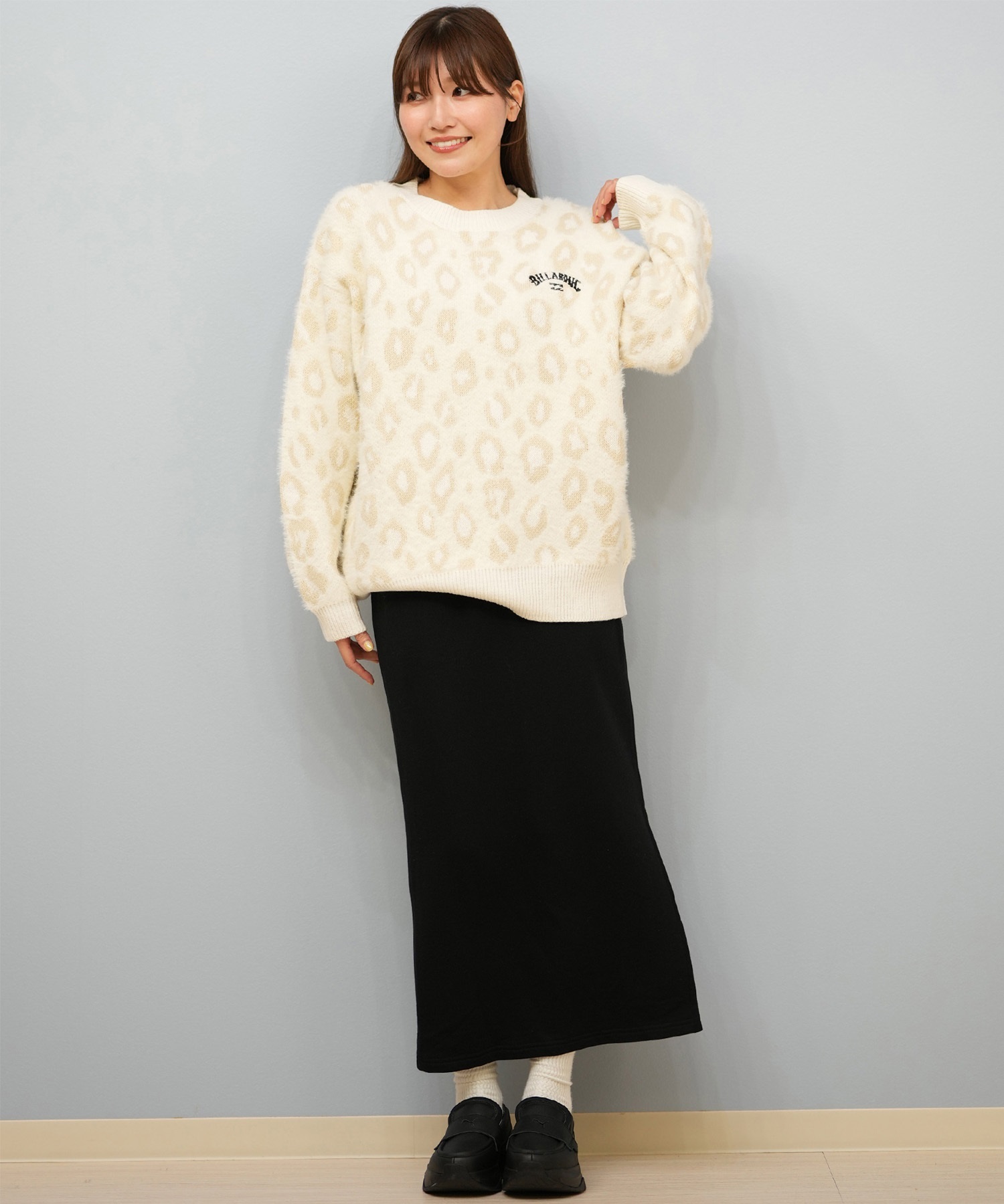 BILLABONG ビラボン スカート レディース ロングスカート スウェット  スリット BF014-U07 ムラサキスポーツ限定(BLK-M)