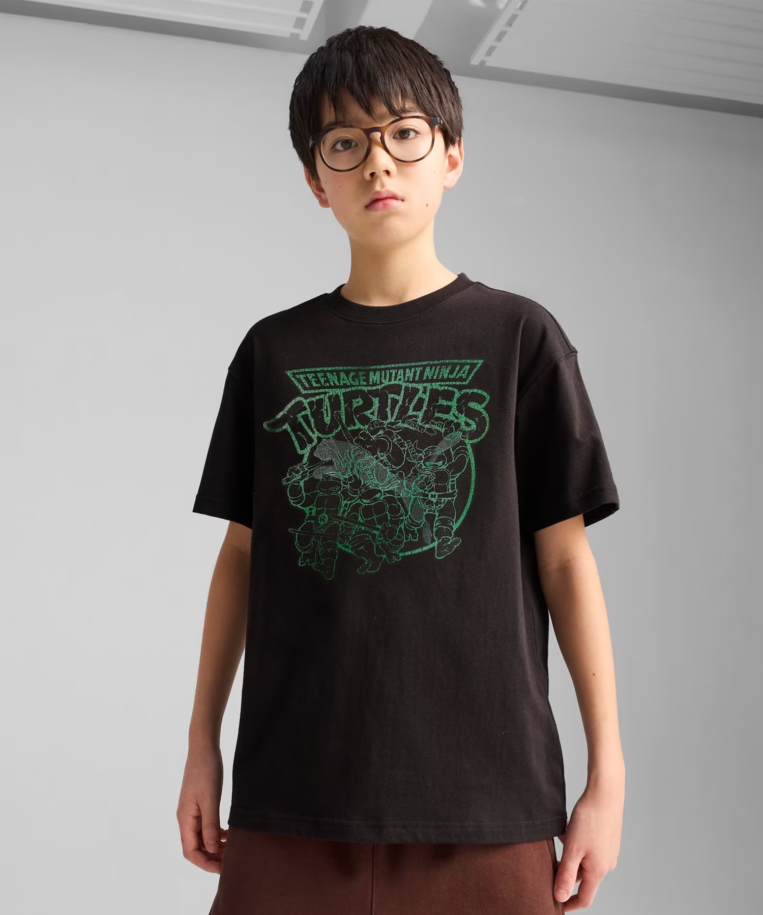 PUMA プーマ × TMNT ティーンエイジ・ミュータント・ニンジャ・タートルズ コラボ Tシャツ キッズ 半袖 630084(02-128cm)