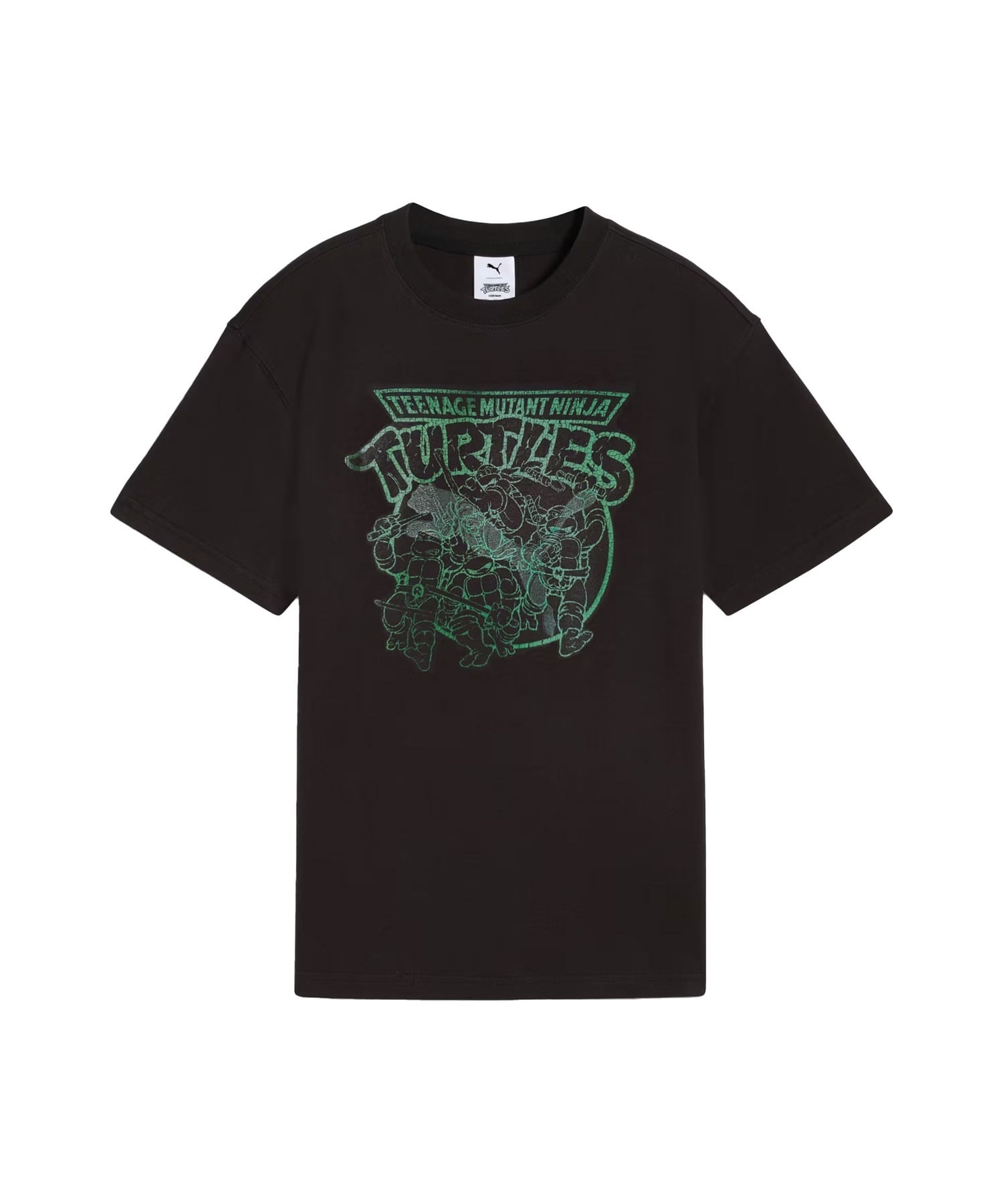 PUMA プーマ × TMNT ティーンエイジ・ミュータント・ニンジャ・タートルズ コラボ Tシャツ キッズ 半袖 630084(02-128cm)
