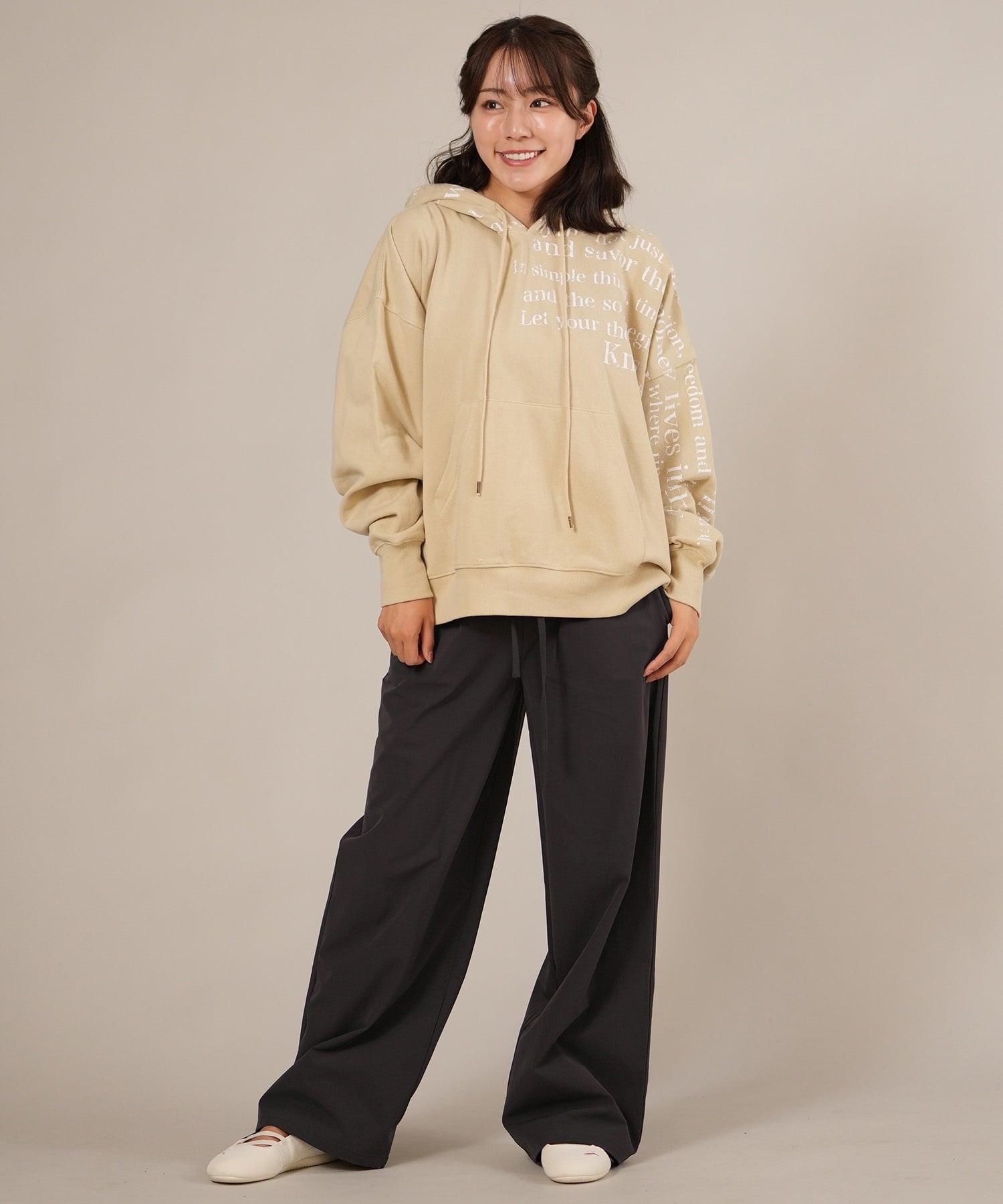 RIKKA FEMME リッカファム プルオーバー パーカー レディース スウェット フーディー ロゴ プリント 裏毛 RF25FW08(LBE-FREE)