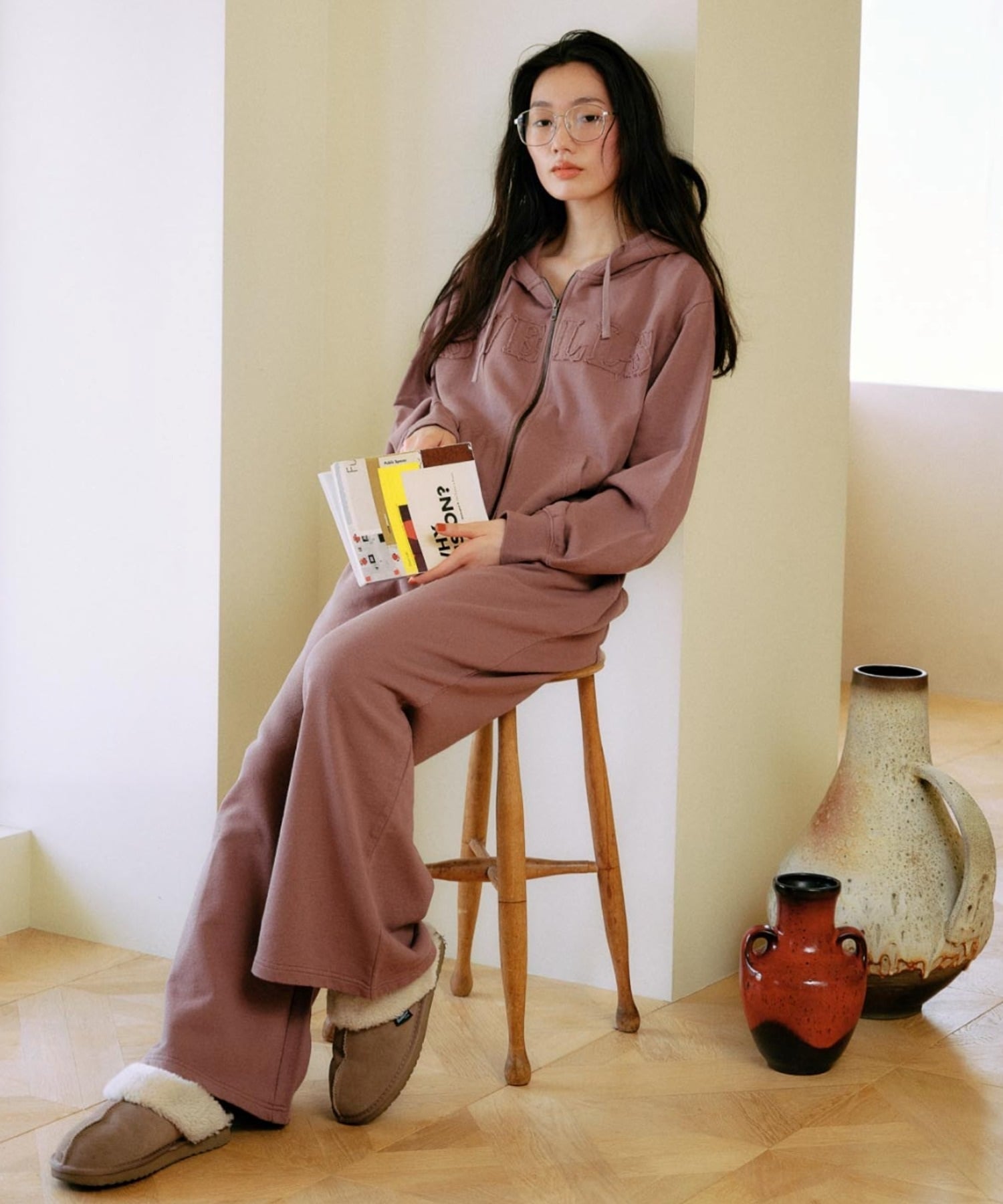 RIKKA FEMME リッカファム ジップアップ パーカー レディース スウェット フーディー ロゴ ワッペン 裏毛 セットアップ対応 RF25FW09(CGY-FREE)