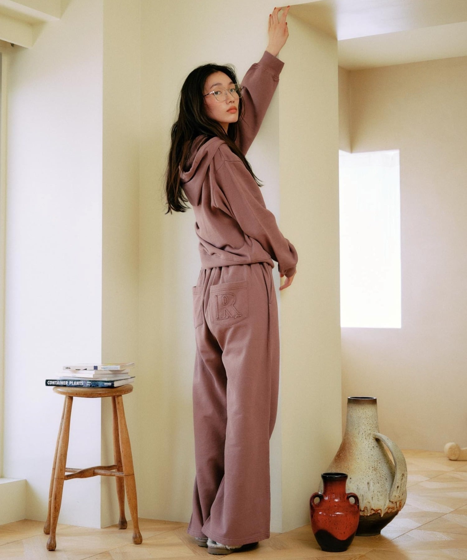 RIKKA FEMME リッカファム ジップアップ パーカー レディース スウェット フーディー ロゴ ワッペン 裏毛 セットアップ対応 RF25FW09(CGY-FREE)