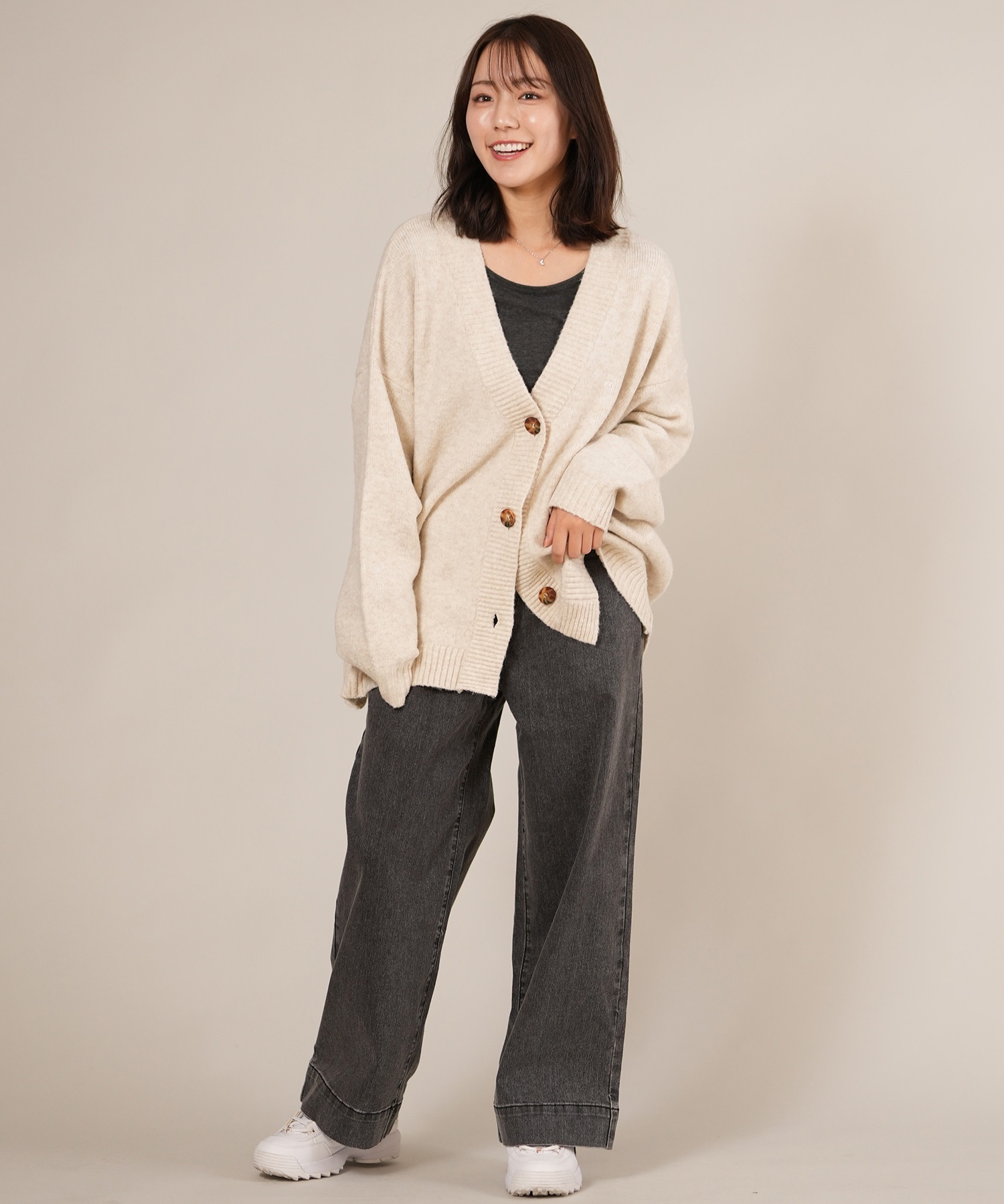 RIKKA FEMME リッカファム ニット セーター カーディガン レディース ビッグシルエット RF25FW23(IVO-FREE)