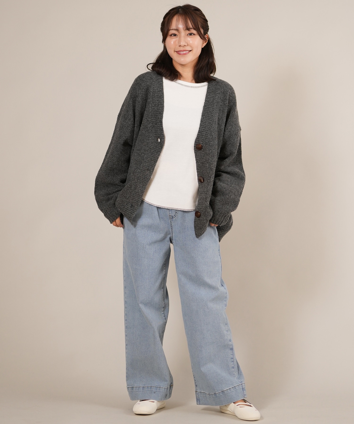 RIKKA FEMME リッカファム ニット セーター カーディガン レディース ビッグシルエット RF25FW23(IVO-FREE)