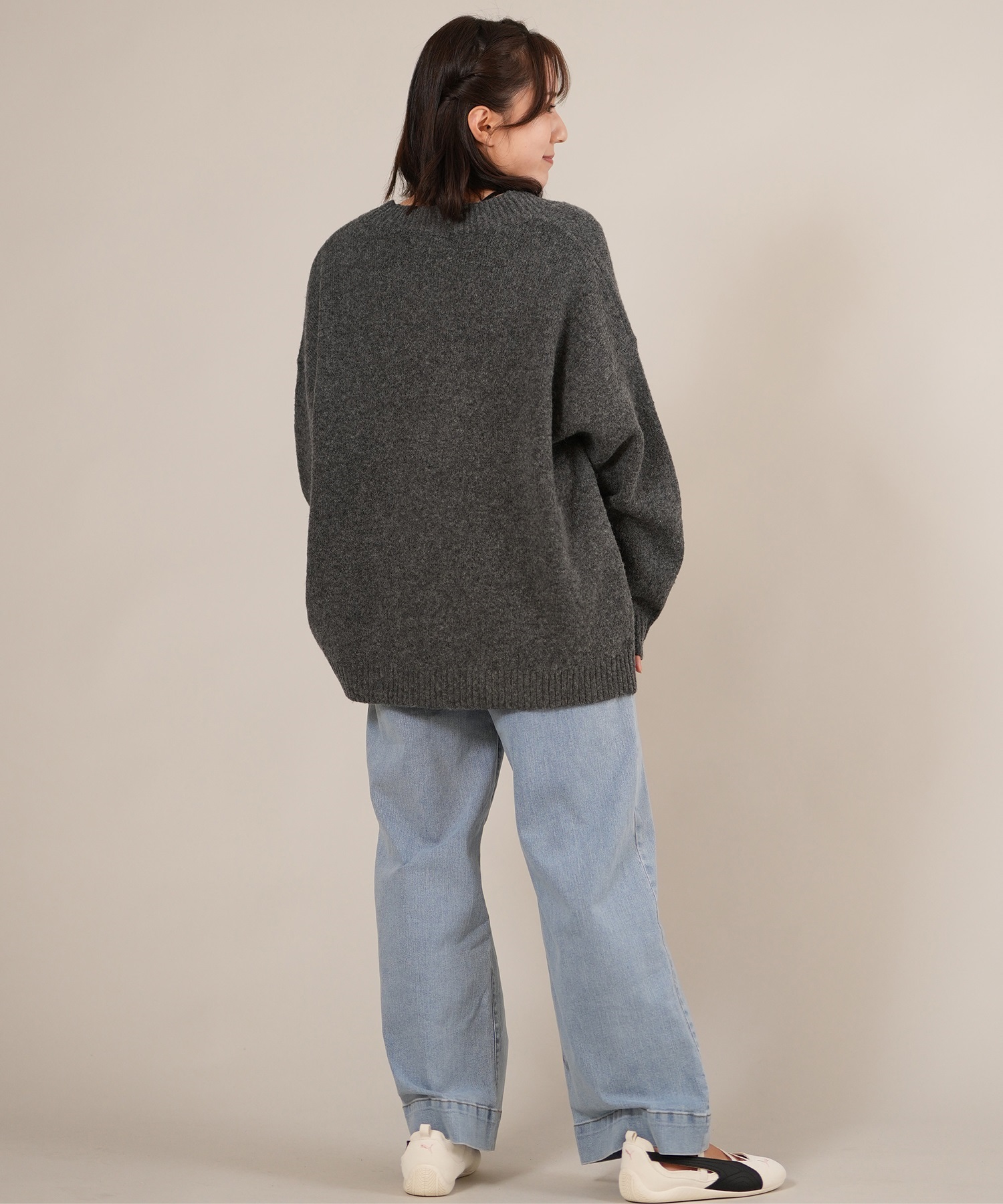 RIKKA FEMME リッカファム ニット セーター カーディガン レディース ビッグシルエット RF25FW23(IVO-FREE)