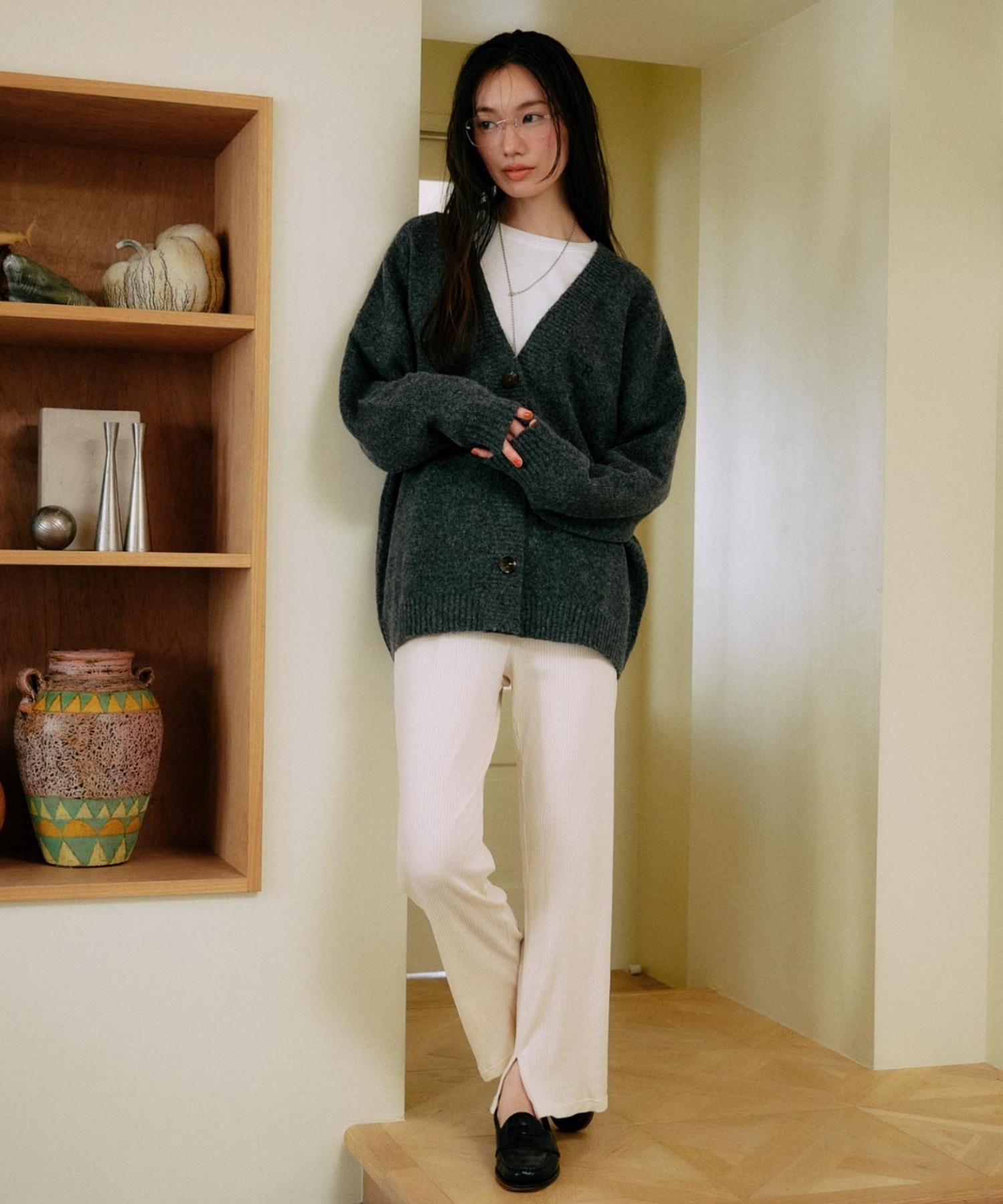 RIKKA FEMME リッカファム ニット セーター カーディガン レディース ビッグシルエット RF25FW23(IVO-FREE)