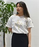 RIKKA FEMME リッカファム 半袖 Tシャツ レディース 箔プリント RF25SS09(WT/GD-FREE)