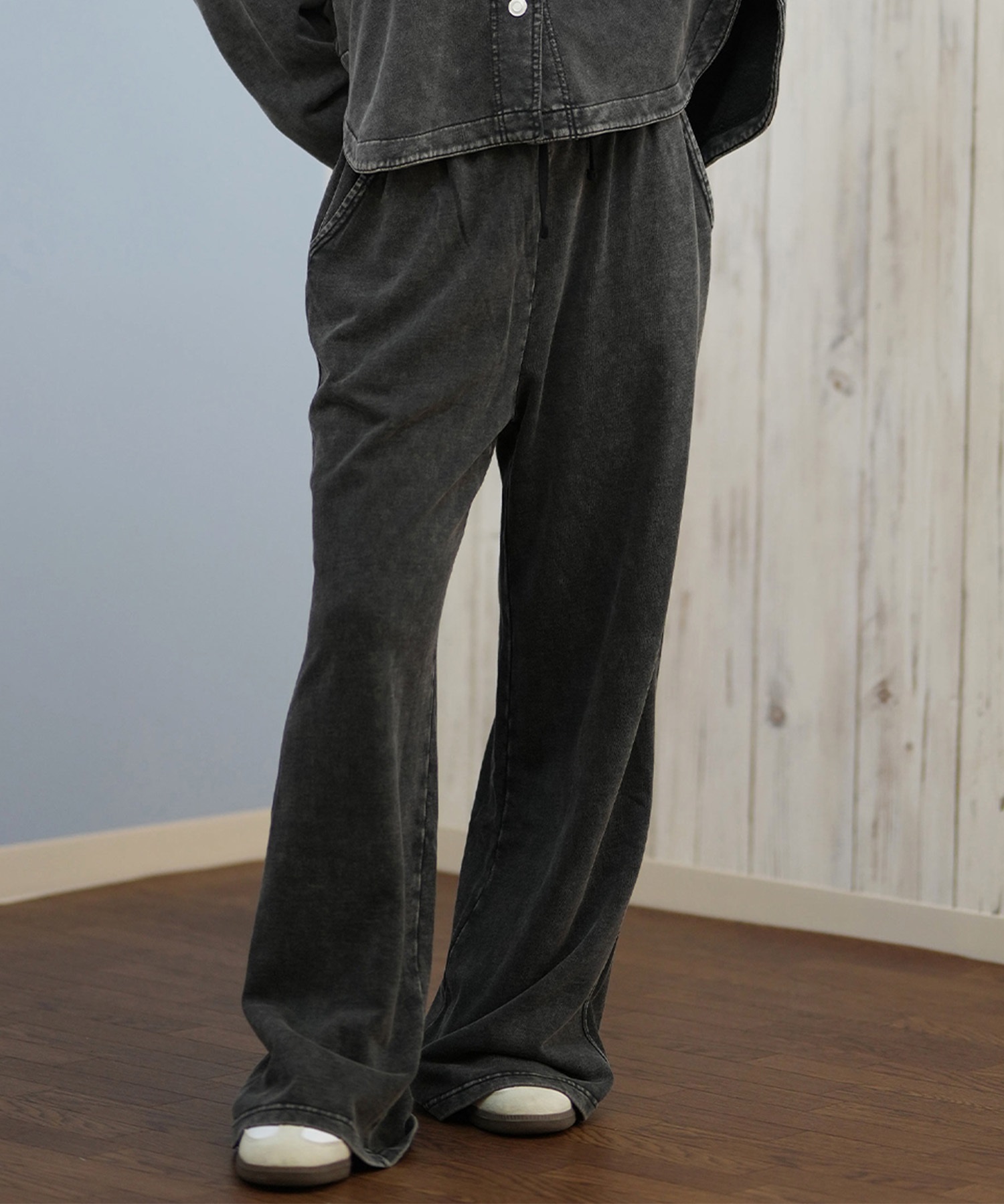 RIKKA FEMME リッカファム ロングパンツ レディース デニム スウェットパンツ セットアップ対応 RF25FW20(BLK-SM)