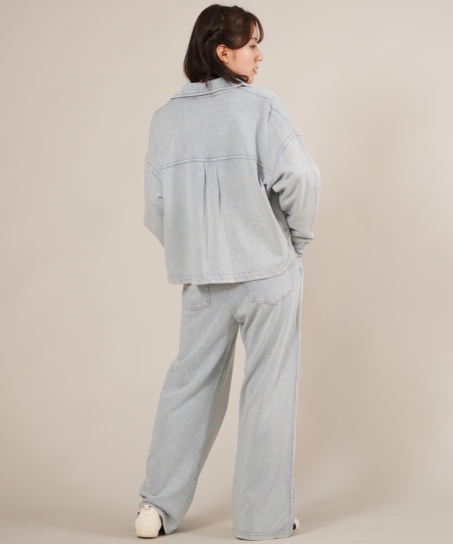 RIKKA FEMME リッカファム ロングパンツ レディース デニム スウェットパンツ セットアップ対応 RF25FW20(BLK-SM)