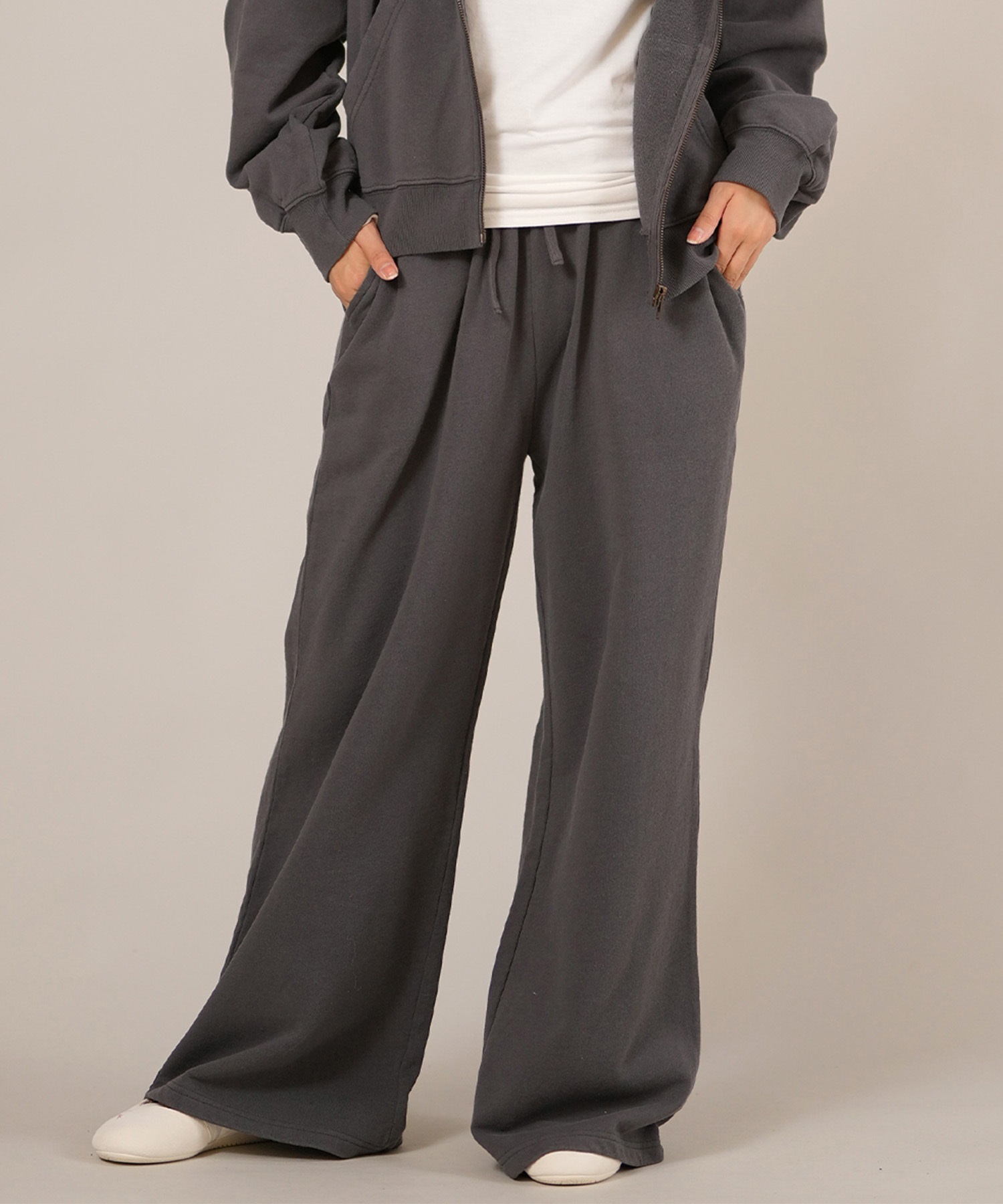 RIKKA FEMME リッカファム ロングパンツ レディース スウェットパンツ ポケット デザイン 裏毛 セットアップ対応 RF25FW10(CGY-FREE)