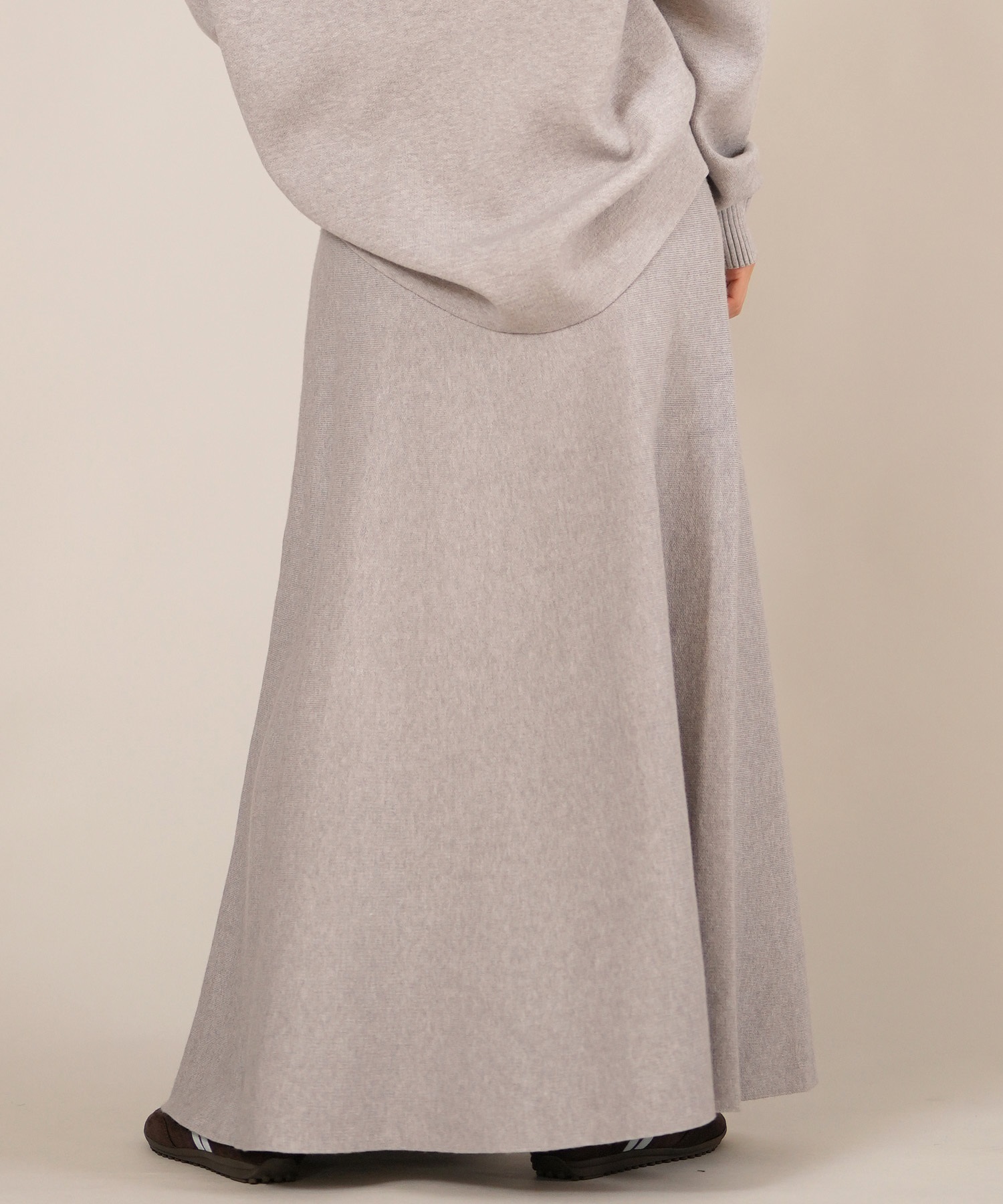 RIKKA FEMME リッカファム ロングスカート レディース リブニットスカート セットアップ対応 RF25FW15(GRY-FREE)