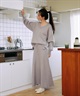 RIKKA FEMME リッカファム ロングスカート レディース リブニットスカート セットアップ対応 RF25FW15(GRY-FREE)