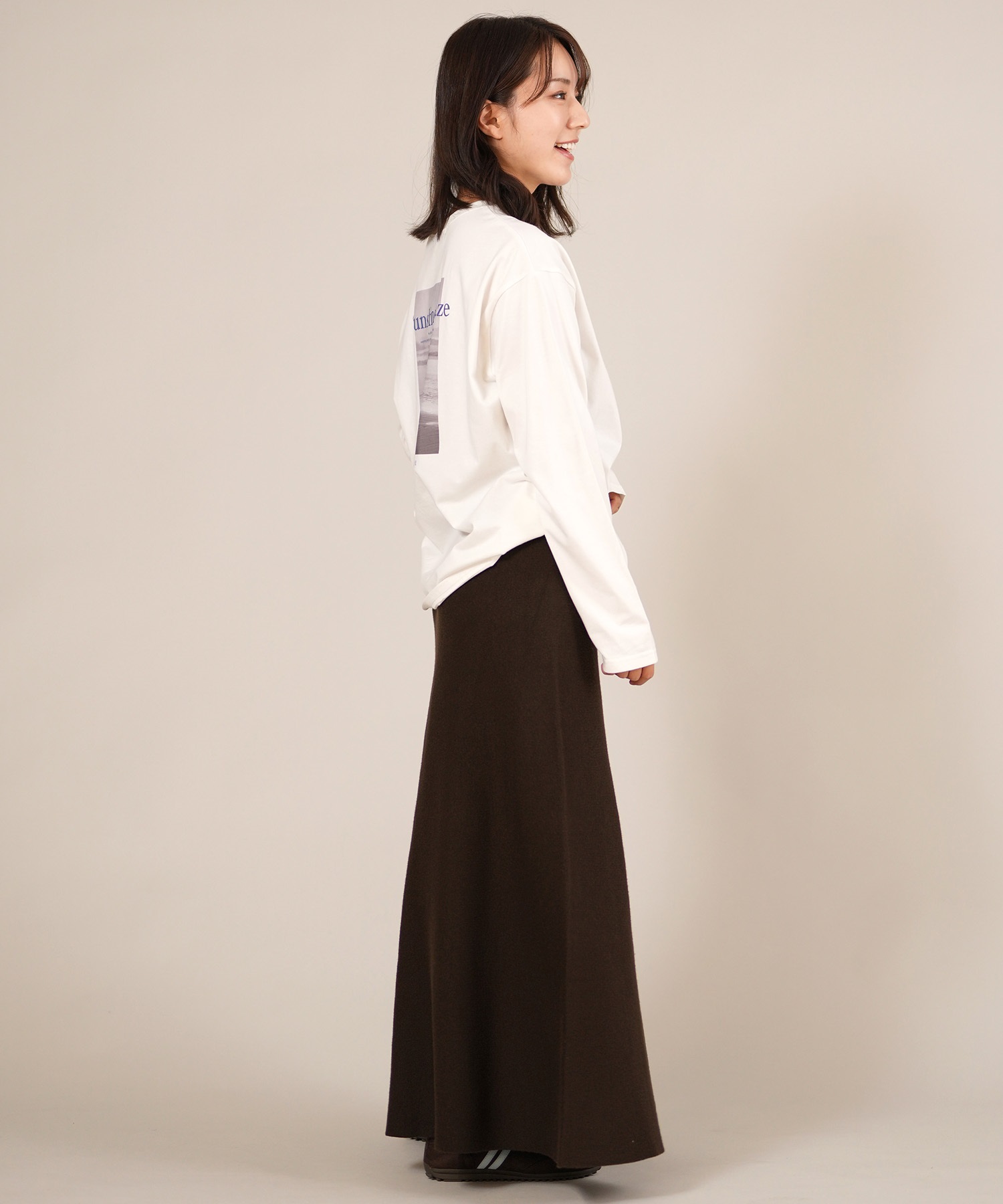 RIKKA FEMME リッカファム ロングスカート レディース リブニットスカート セットアップ対応 RF25FW15(GRY-FREE)
