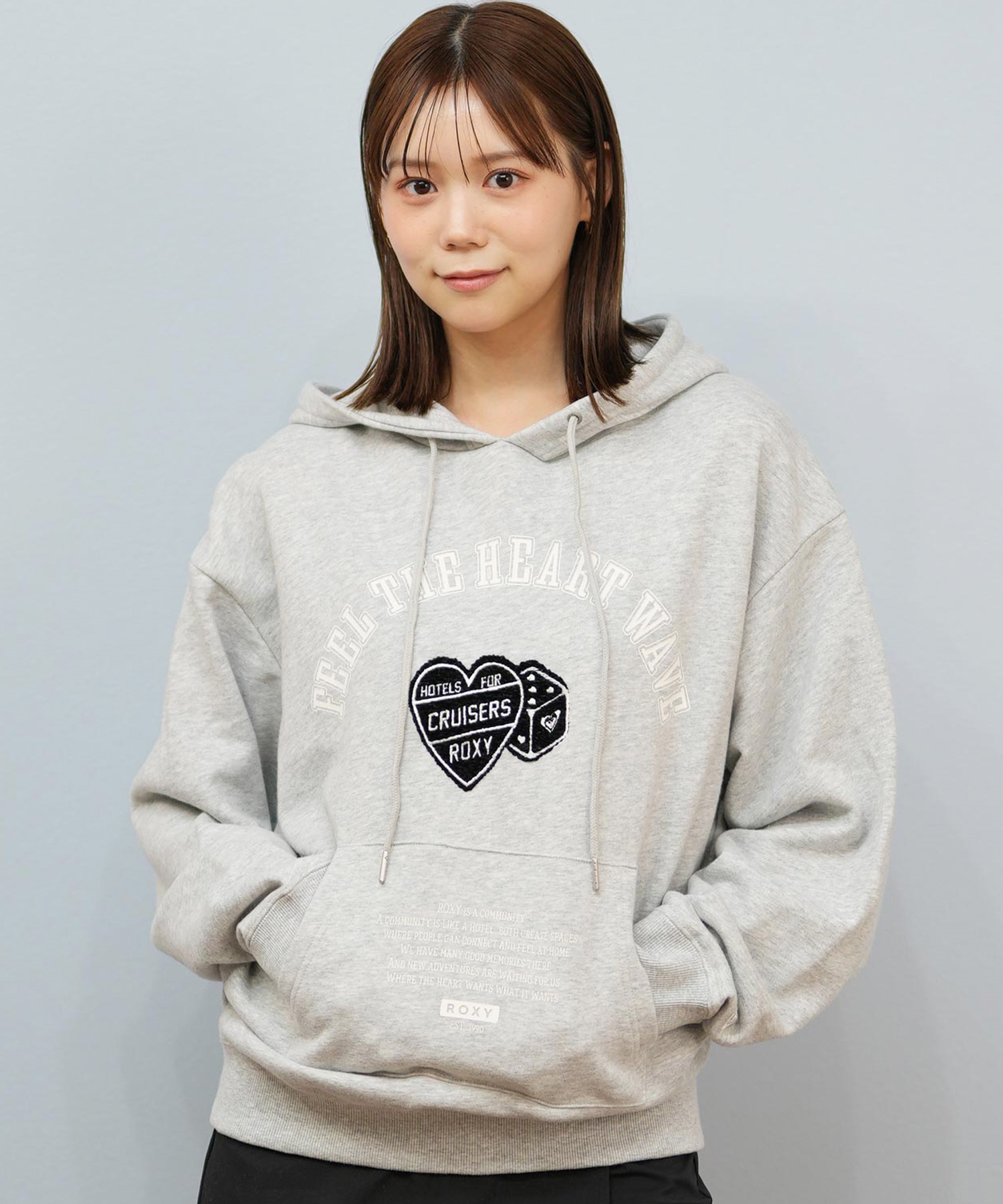 ROXY ロキシー プルオーバー パーカー レディース オーバーサイズ 裏毛 MY HEART HOODIE RPO254608T(BBK-M)