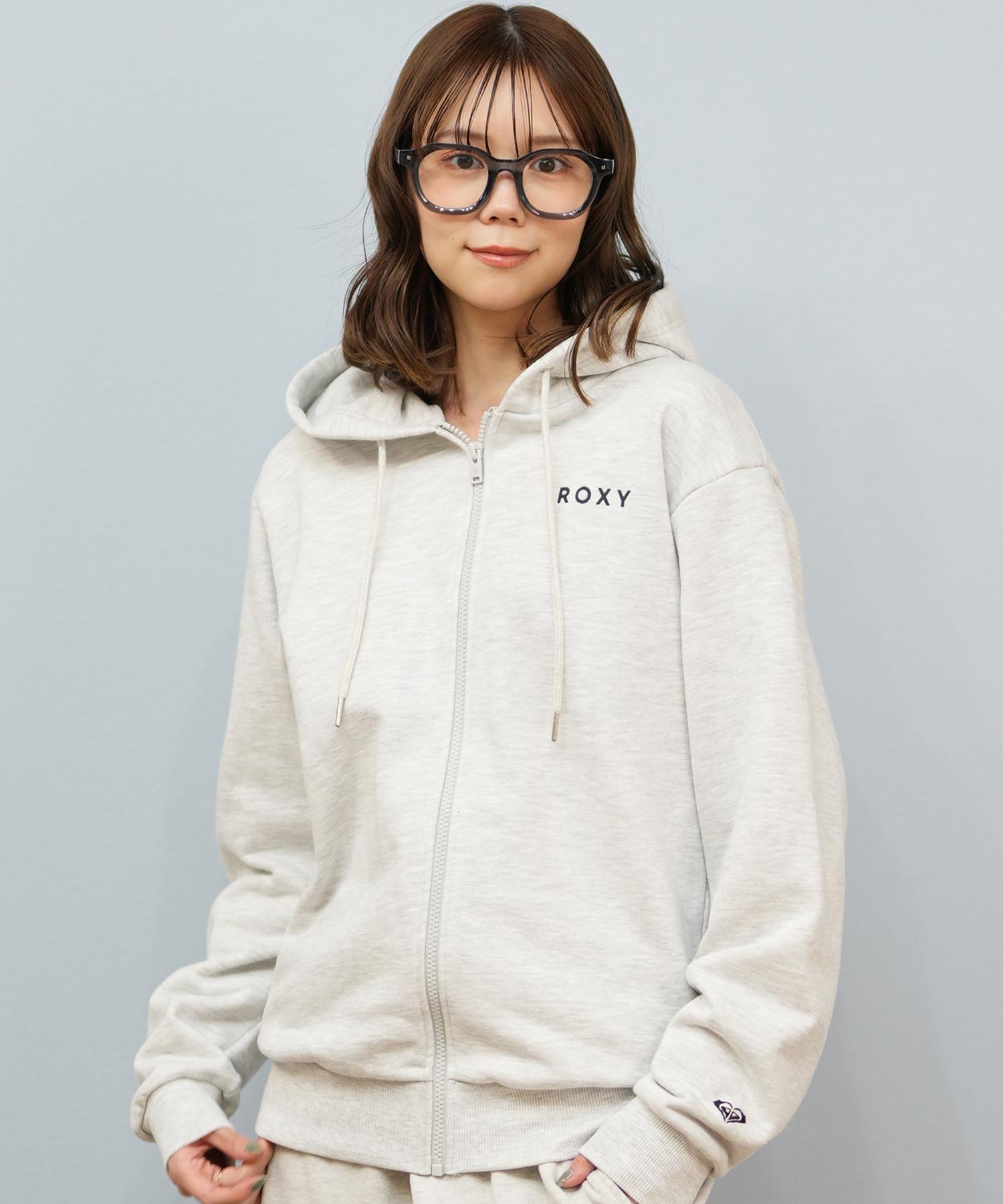ROXY ロキシー ジップアップ パーカー レディース バックプリント ロゴ HISTORICAL LOGO ZIP HOODIE RZP254027(BLK-M)