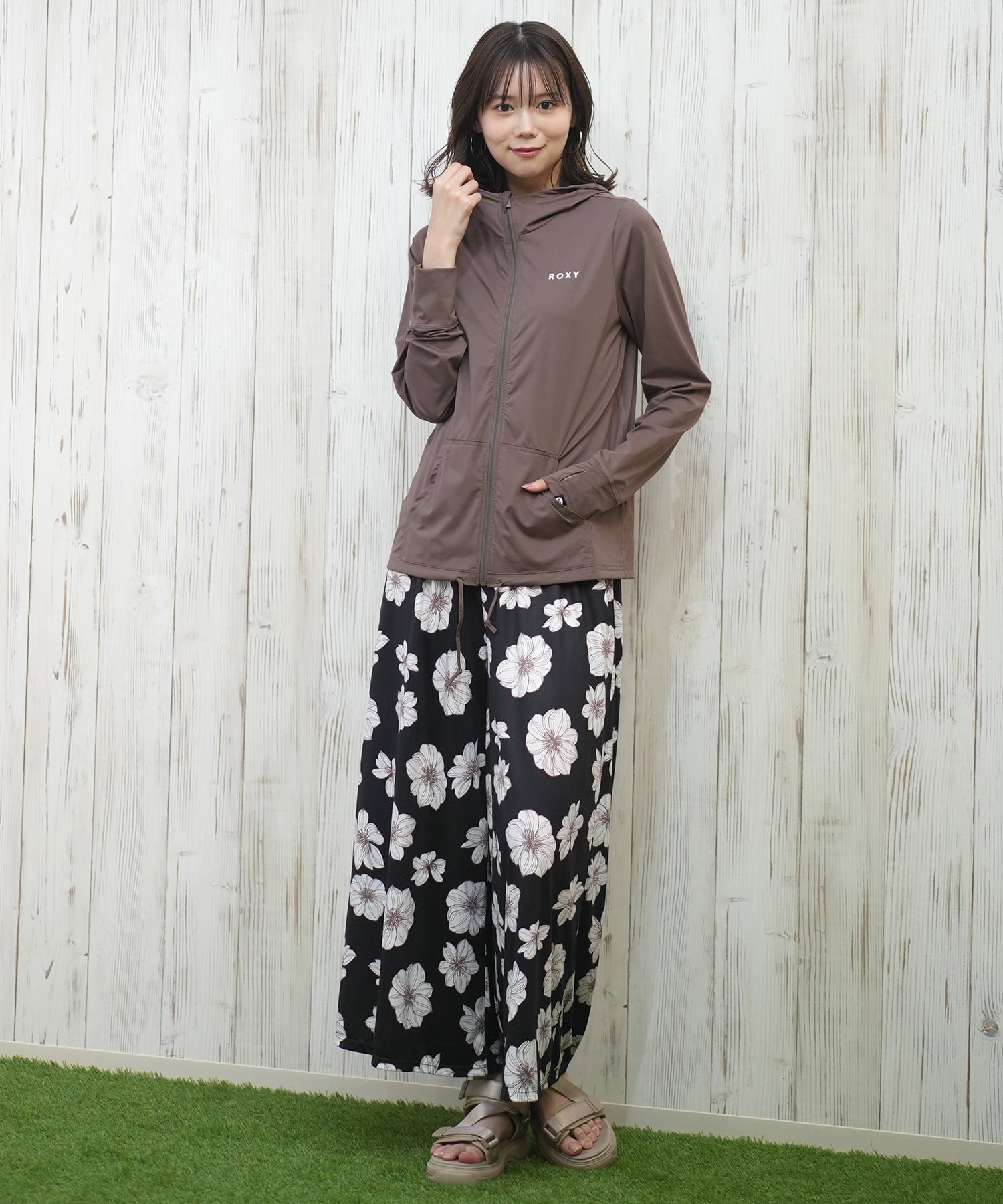 ROXY ロキシー 水着 レディース ラッシュガード ジップアップ パーカー UVカット 接触冷感 速乾 軽量 AURORA RLY251029(WHT-S)