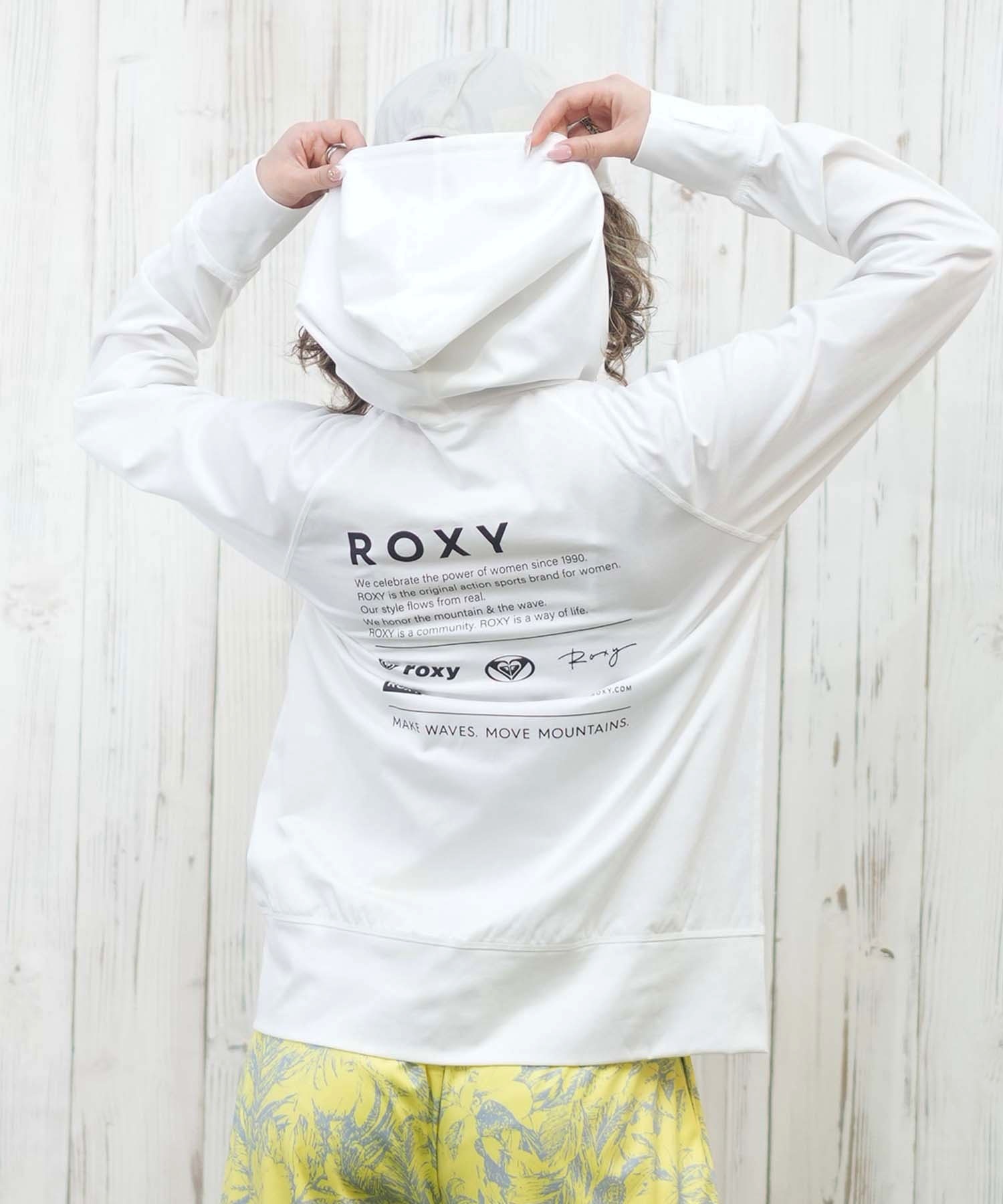ROXY ロキシー ラッシュガード 水着 レディース パーカー ジップアップ 長袖 水陸両用 UVカット HISTORICAL LOGO HOODIE RLY251032(BGR-M)