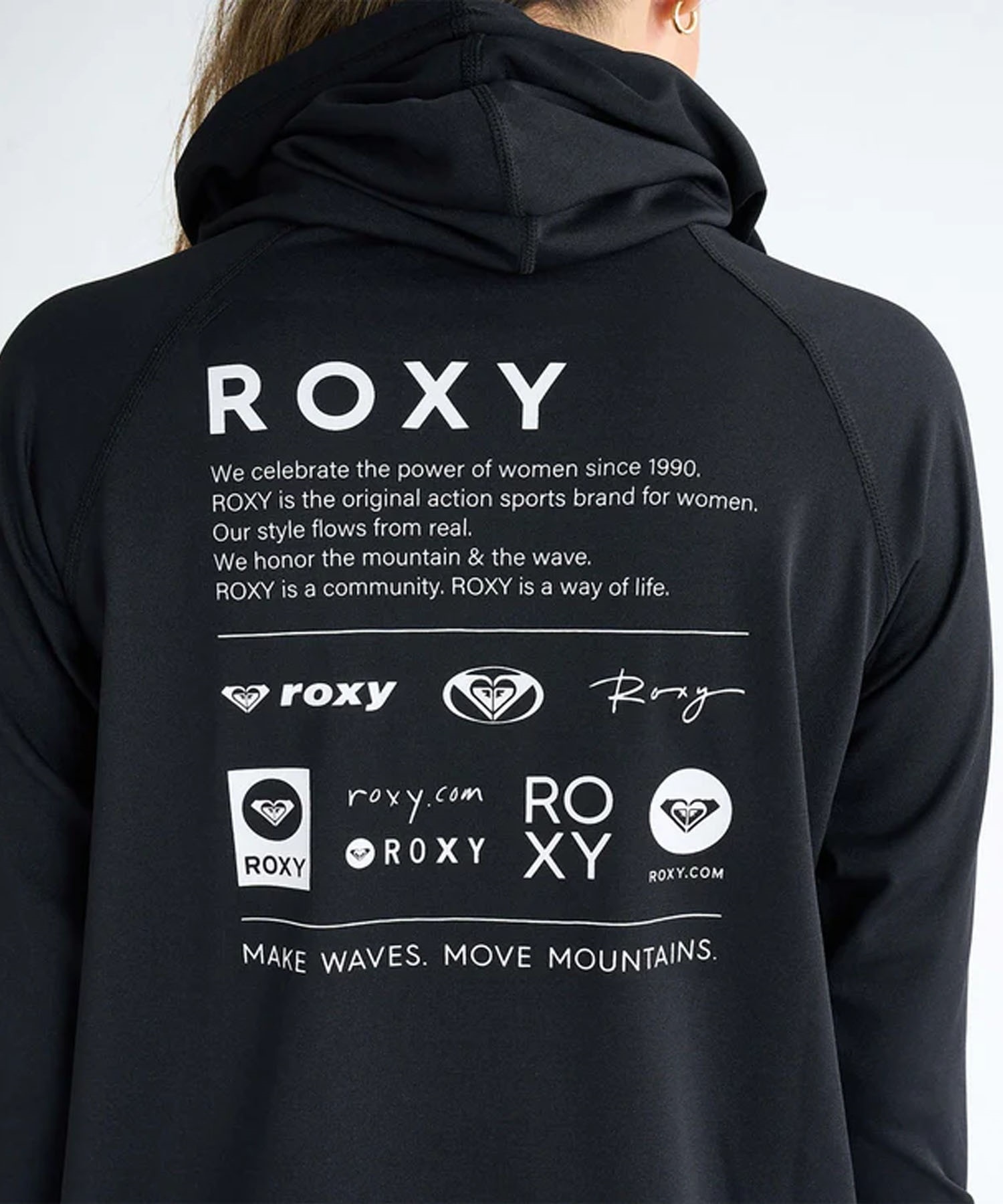 ROXY ロキシー ラッシュガード 水着 レディース パーカー ジップアップ 長袖 水陸両用 UVカット HISTORICAL LOGO HOODIE RLY251032(BGR-M)