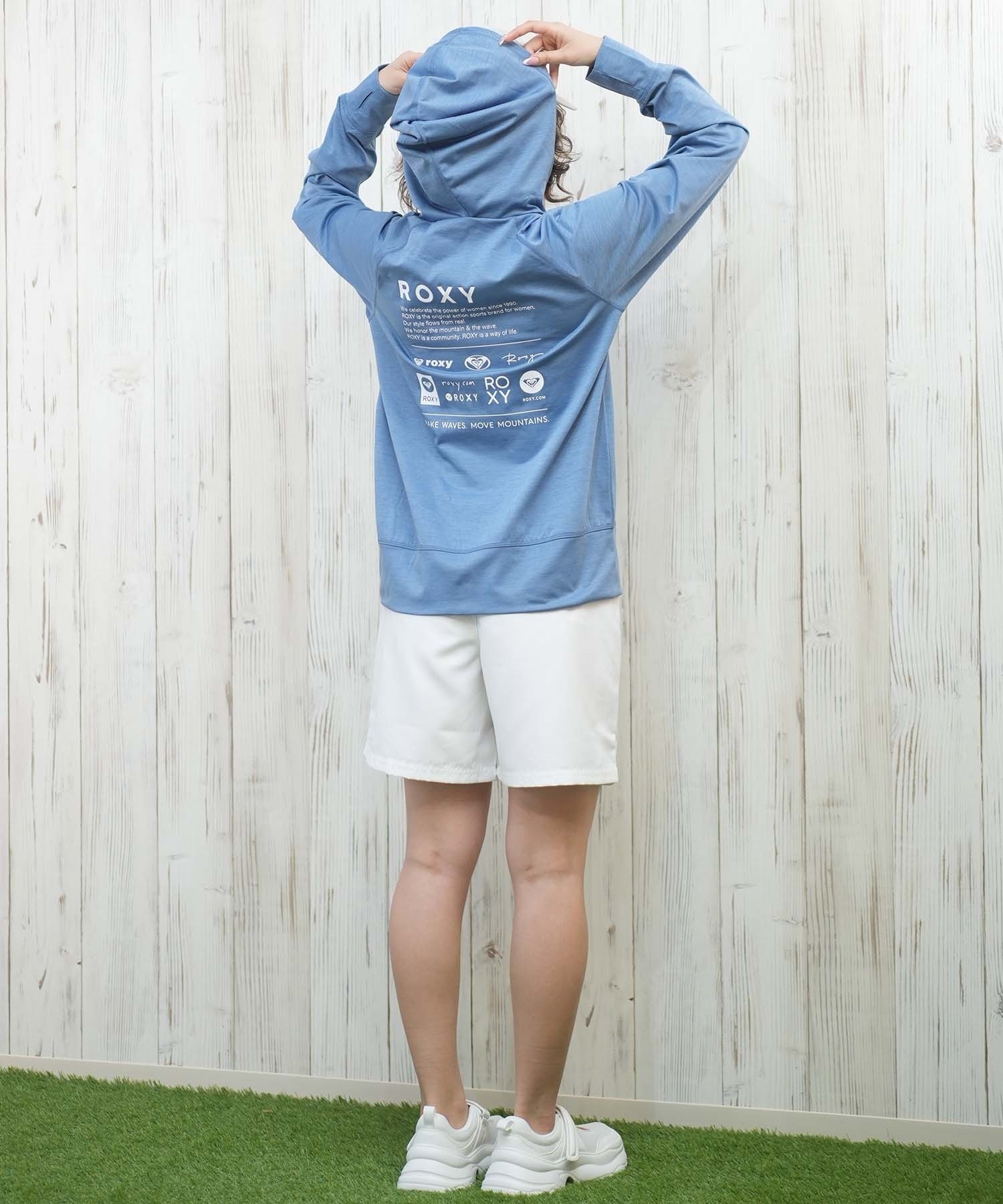 ROXY ロキシー ラッシュガード 水着 レディース パーカー ジップアップ 長袖 水陸両用 UVカット HISTORICAL LOGO HOODIE RLY251032(BGR-M)