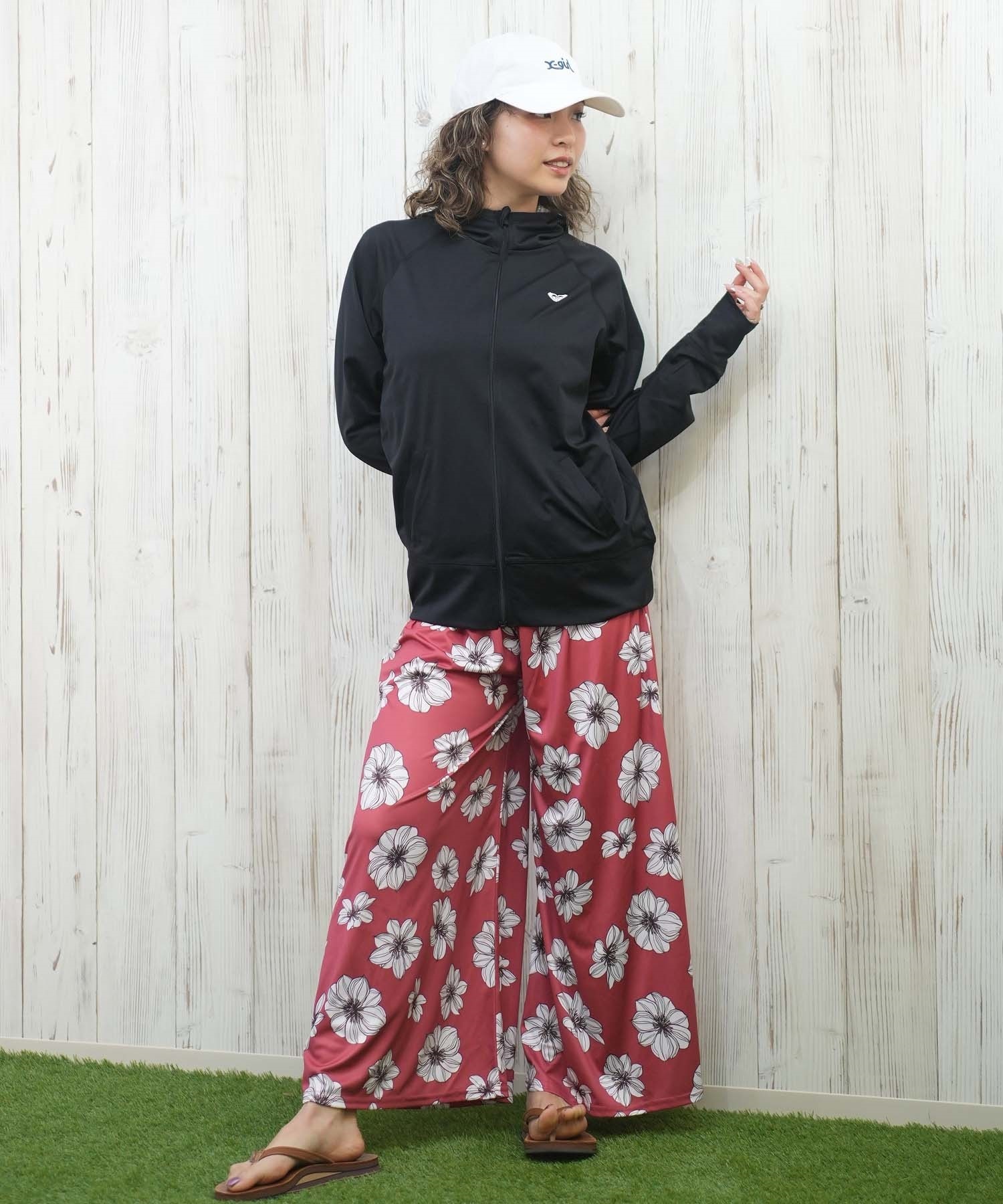 ROXY ロキシー ラッシュガード 水着 レディース パーカー ジップアップ 長袖 水陸両用 UVカット HISTORICAL LOGO HOODIE RLY251032(BGR-M)