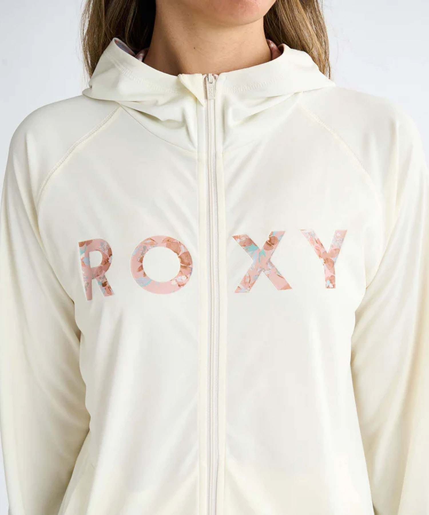 ROXY ロキシー ラッシュガード レディース パーカー ジップアップ 長袖 水陸両用 UVカット ARTSY FLORAL LOGO PARKA RLY251041(BLU-S)