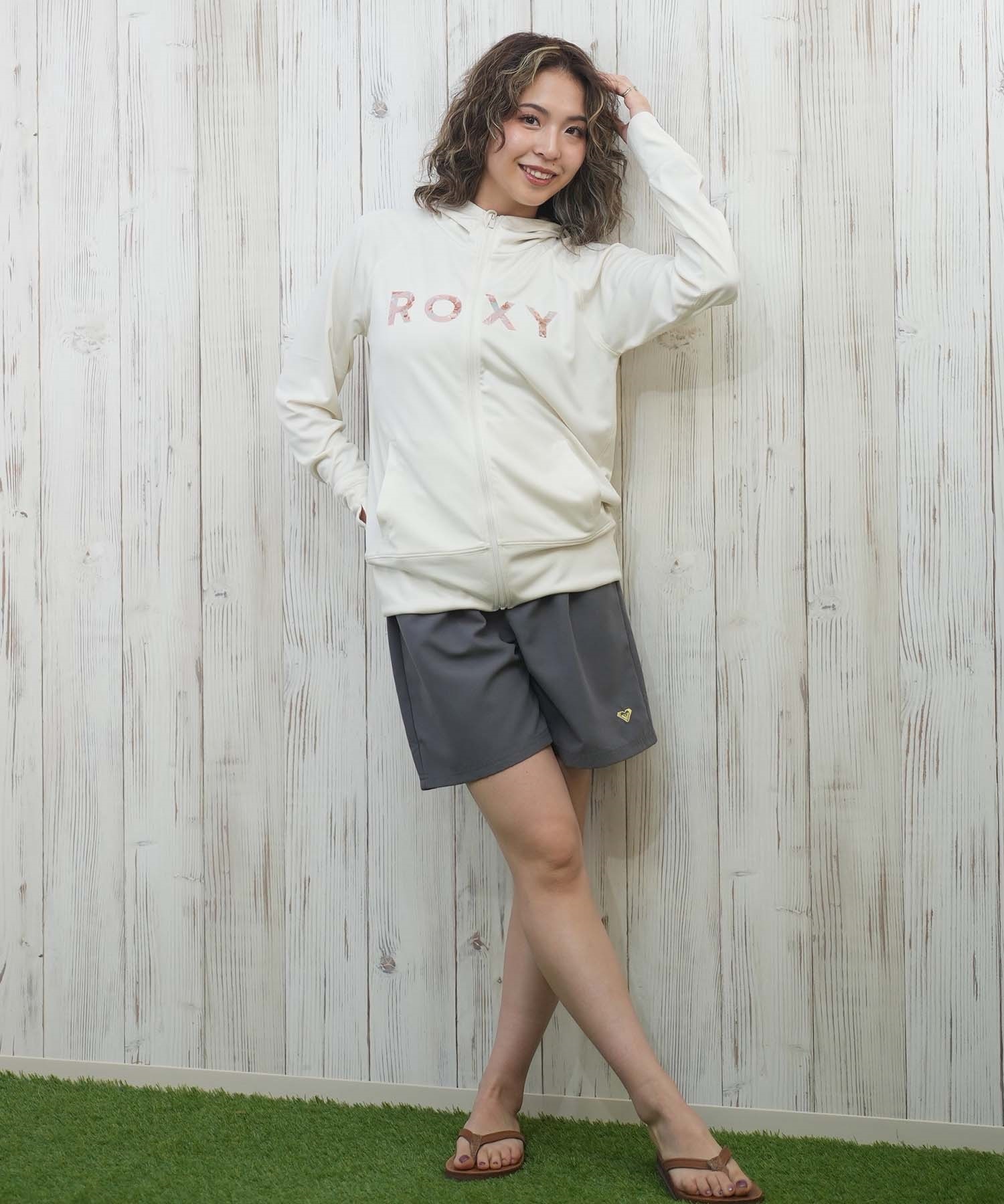 ROXY ロキシー ラッシュガード レディース パーカー ジップアップ 長袖 水陸両用 UVカット ARTSY FLORAL LOGO PARKA RLY251041(BLU-S)