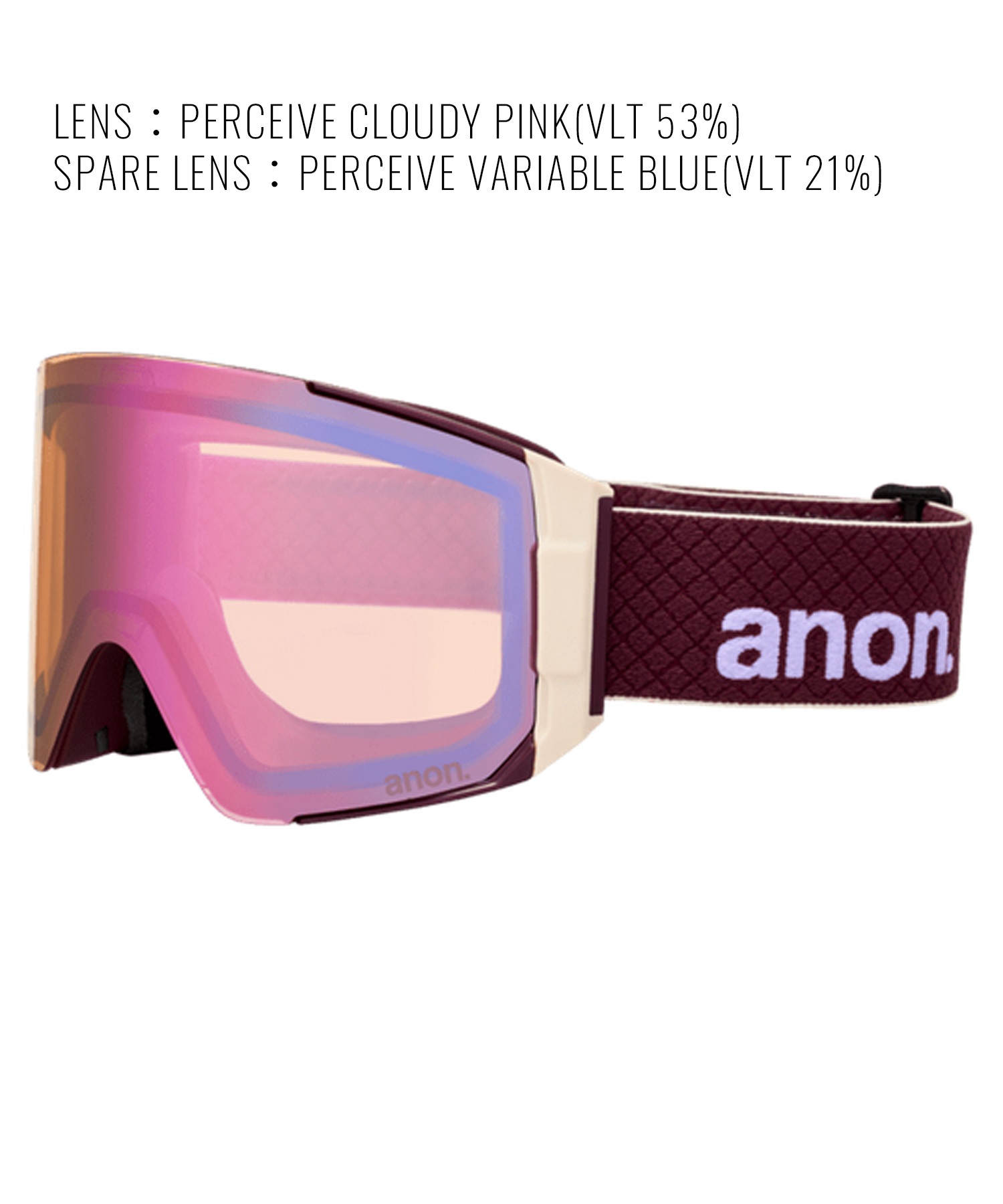 ANON アノン Sync Goggles MFI Face Mask スノーボード ゴーグル ユニセックス ムラサキスポーツ 25-26モデル MM D11【2526】(DEEPCHERRY-NA)