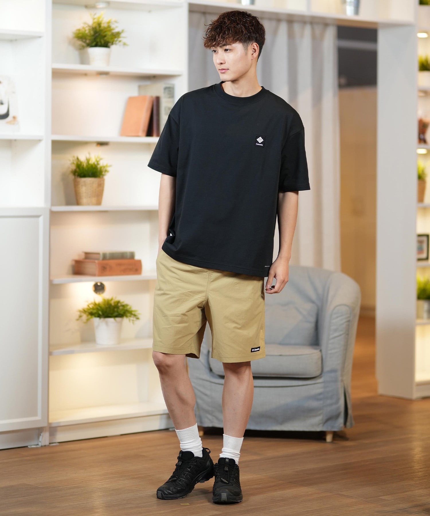 columbia コロンビア 半袖 Tシャツ メンズ バックプリント 吸湿速乾 PM0729 ムラサキスポーツ限定(10-S)