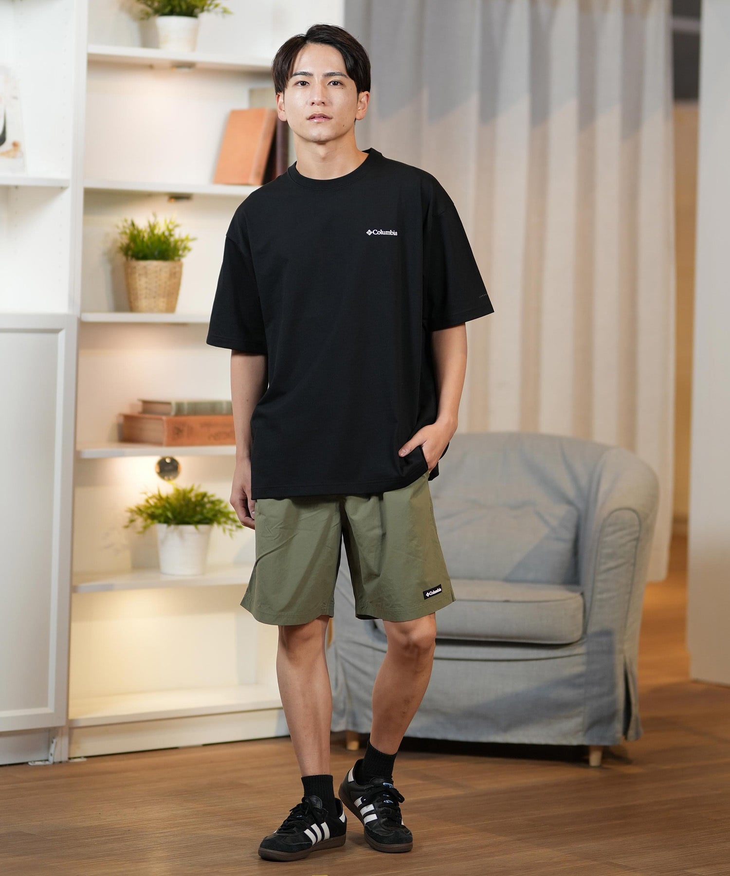 columbia コロンビア 半袖 Tシャツ メンズ バックプリント 吸湿速乾 PM0785 ムラサキスポーツ限定(10-M)