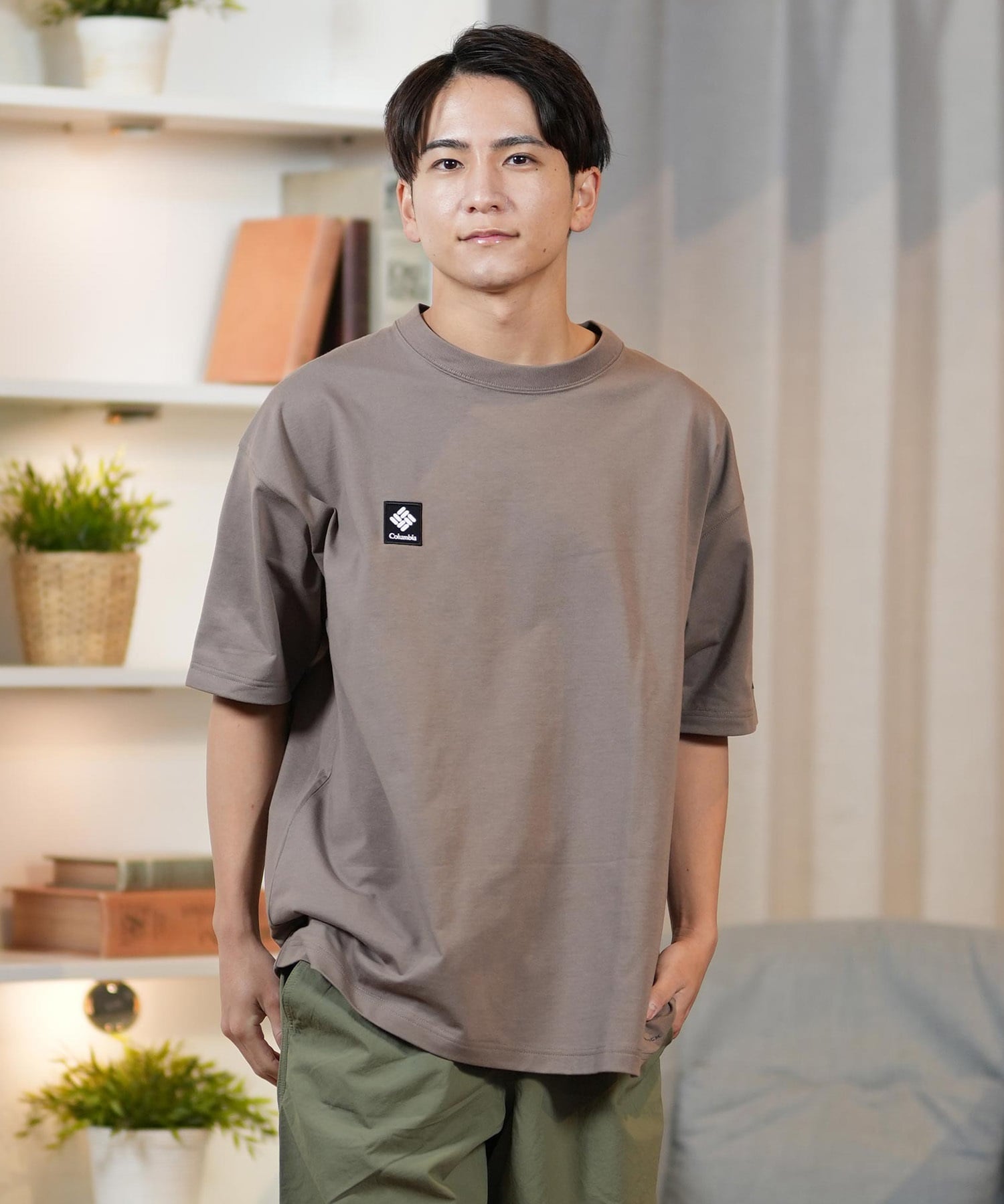 Columbia コロンビア 半袖 Tシャツ メンズ オーバーサイズTシャツ UVケア バックプリント PM4502 ムラサキスポーツ限定(100-S)