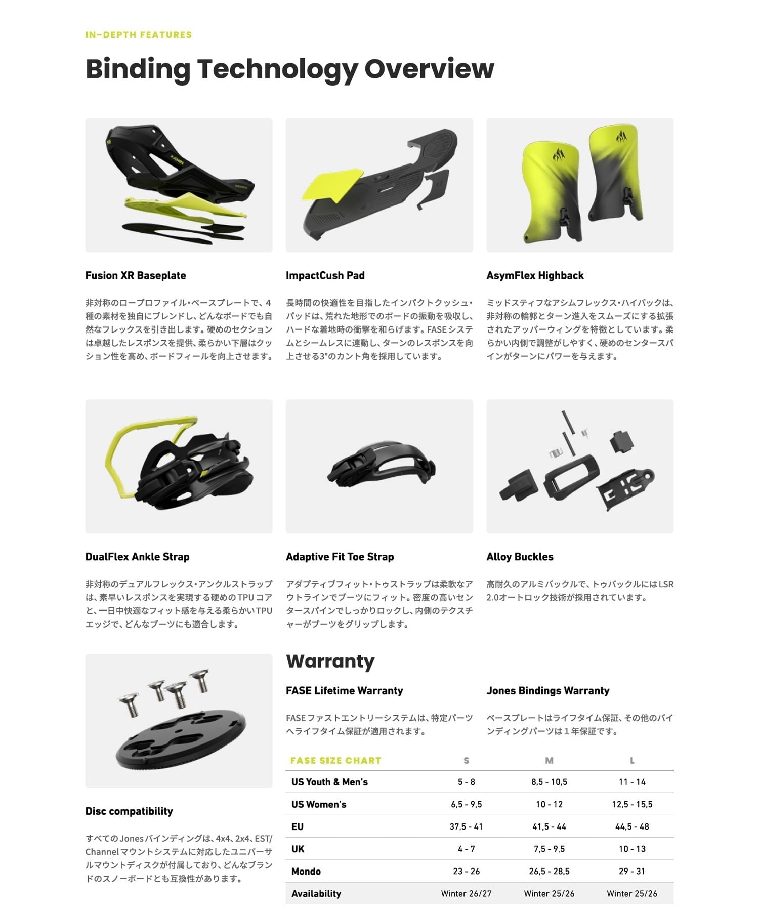 JONES ジョーンズ MERCURY FASE スノーボード バインディング ビンディング メンズ ムラサキスポーツ 25-26モデル MM B21 【2526】(CLWHT-M)