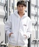 THRASHER スラッシャー ジップアップ パーカー メンズ スウェット フーディー ロゴ ワンポイント 裏起毛 254TH1PK065(WHT-M)